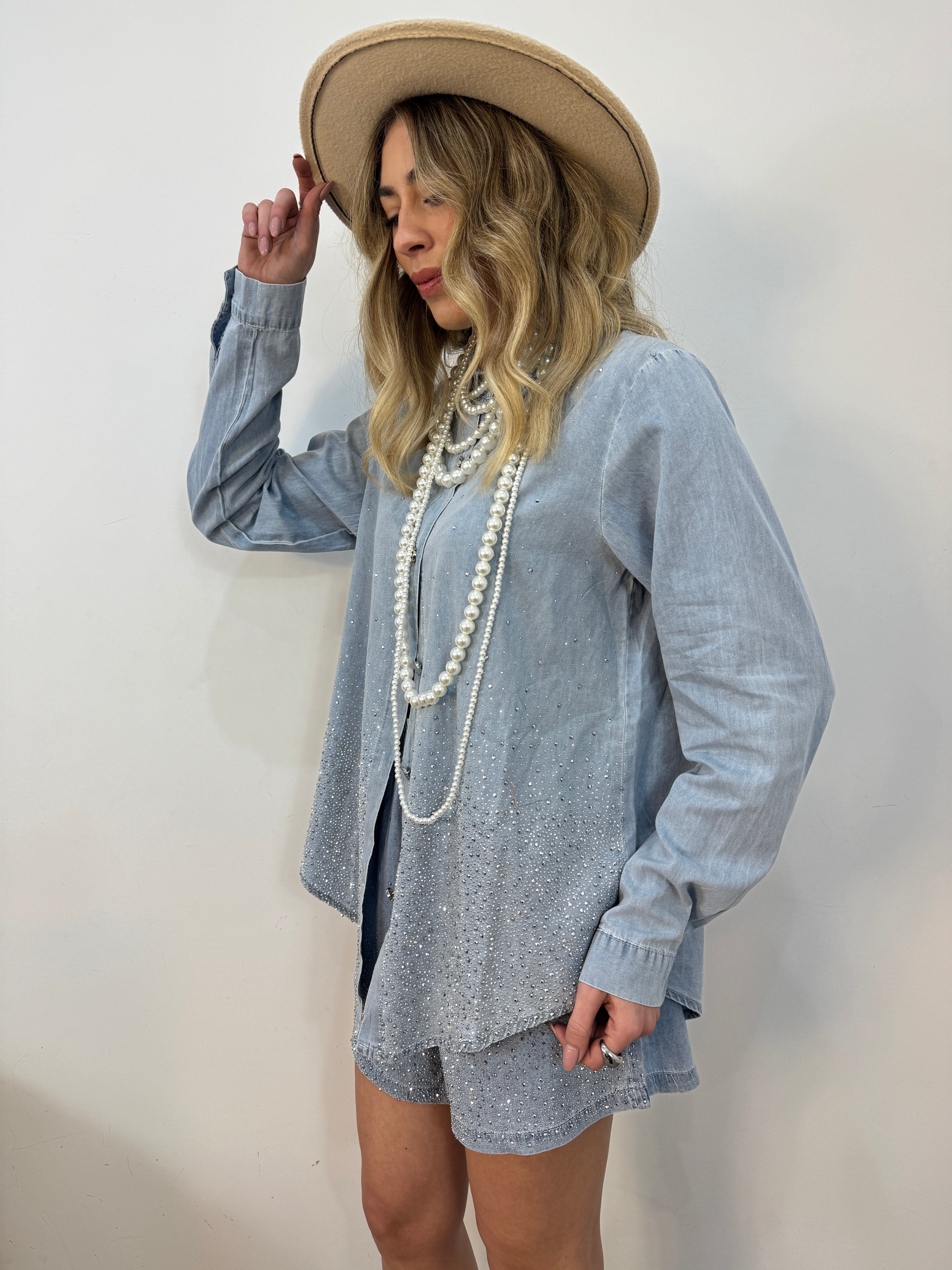 Coordinato denim cascata