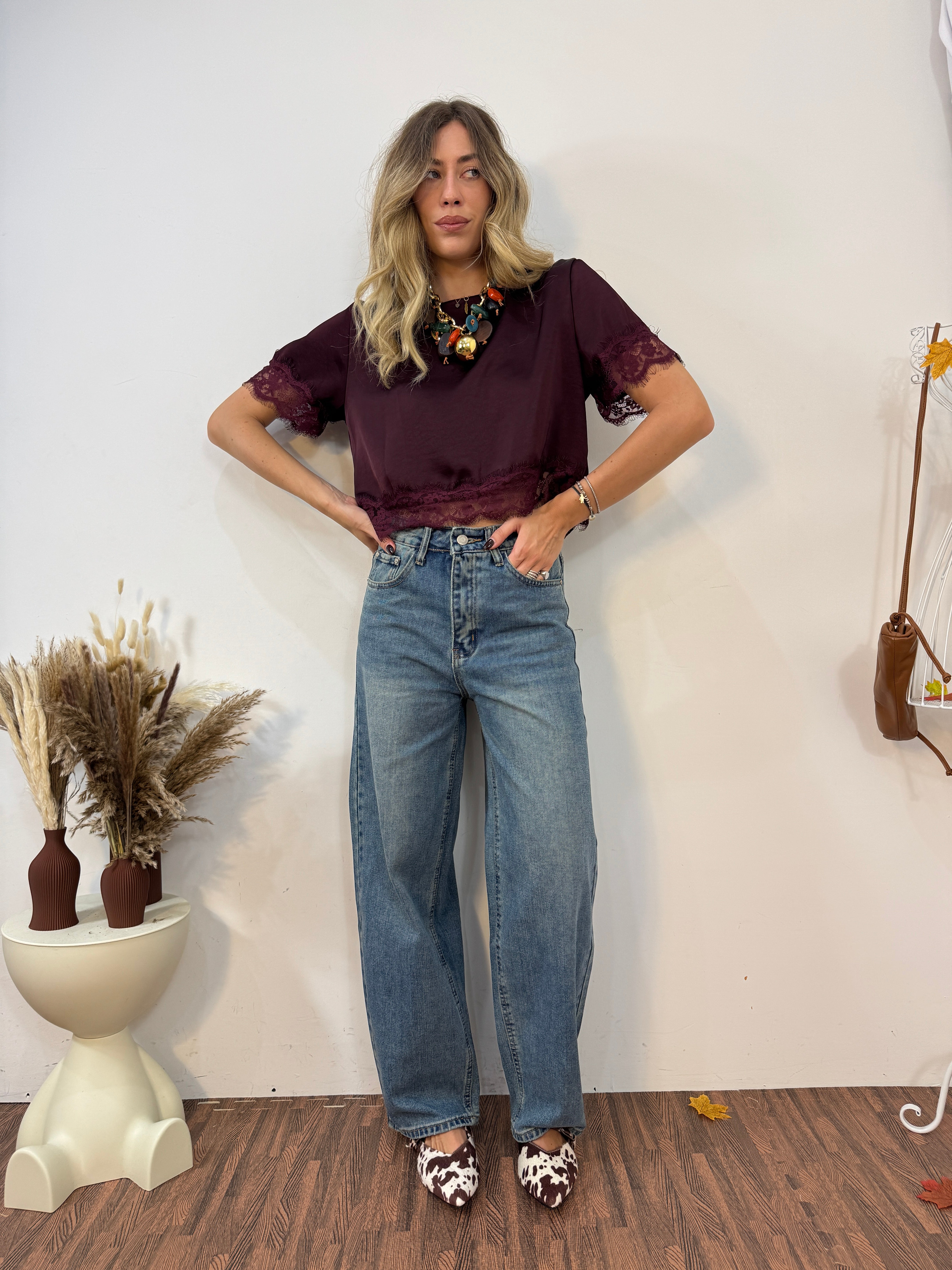 Maglia crop burlesque