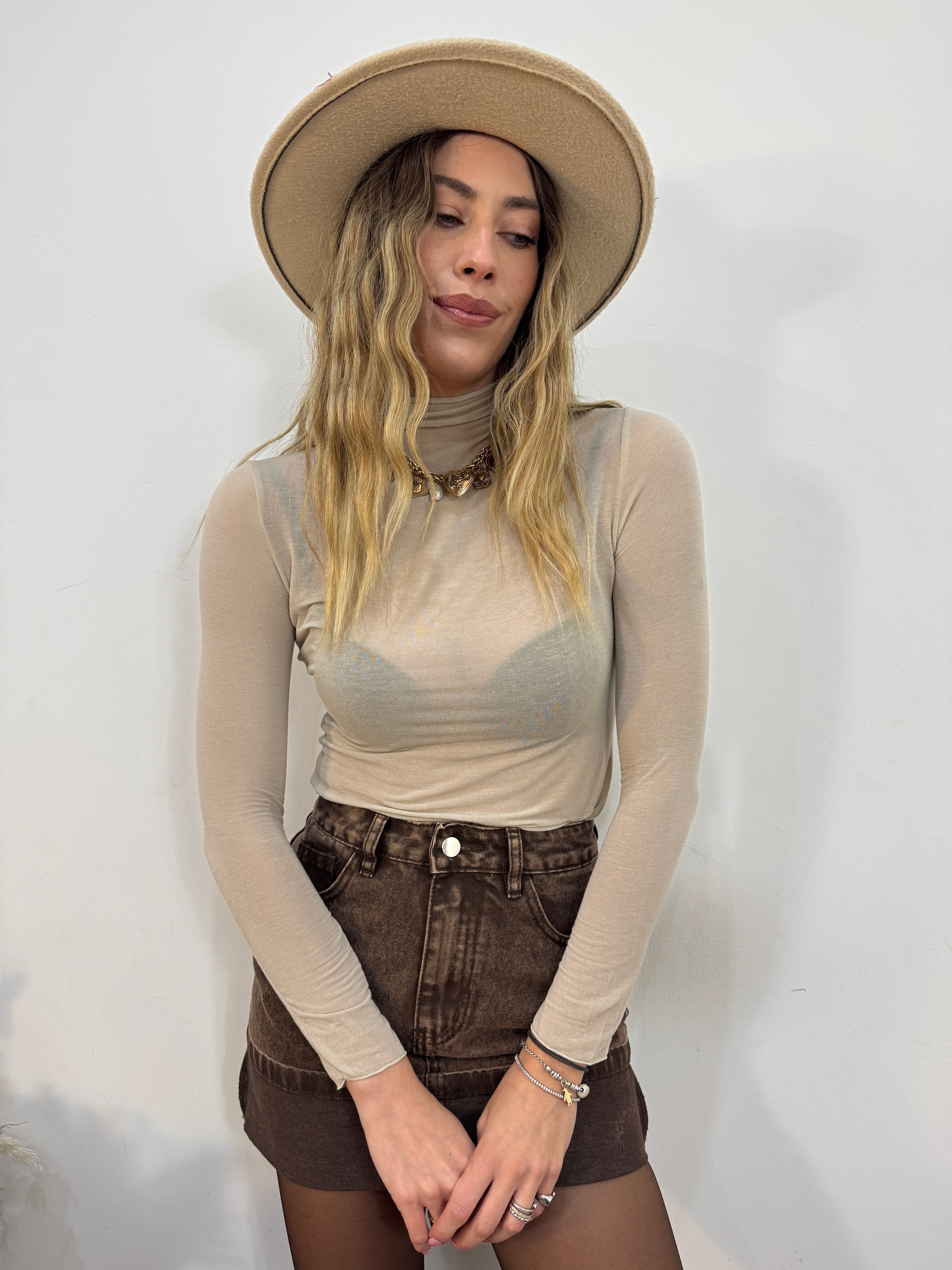 Maglia sottogiacca mezzocollo