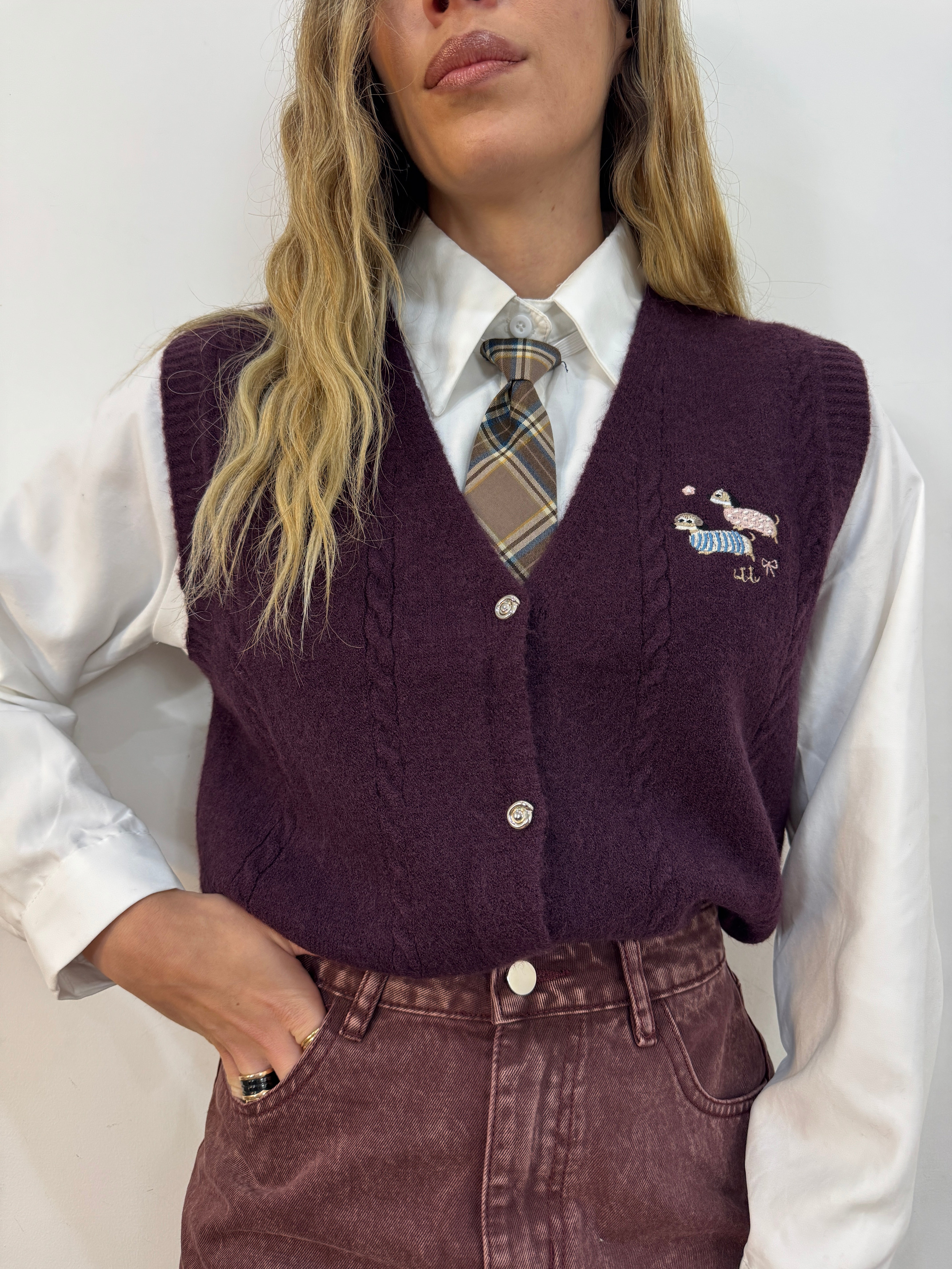 Gilet&camicia con cravattino
