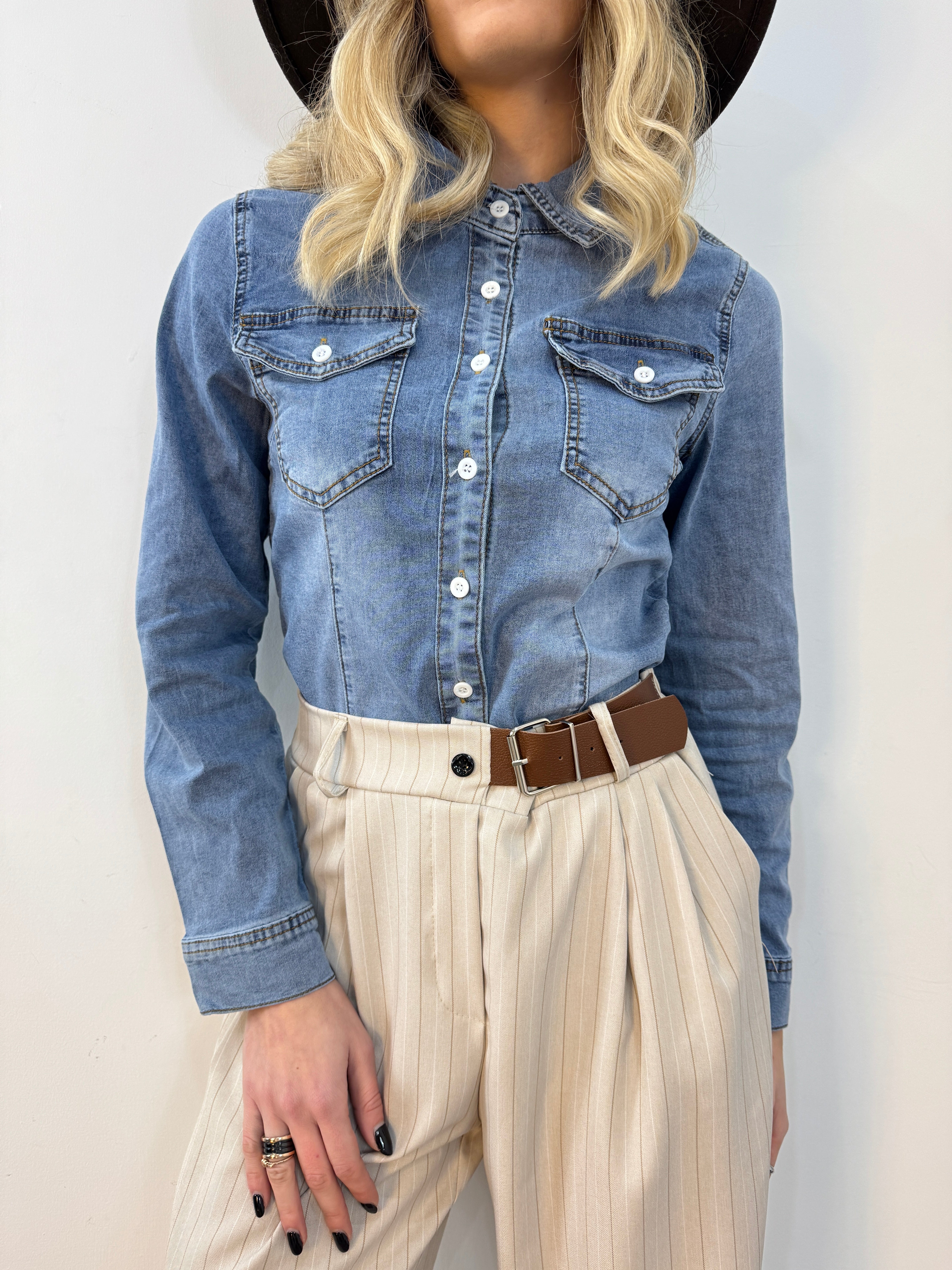 Camicia skinny denim