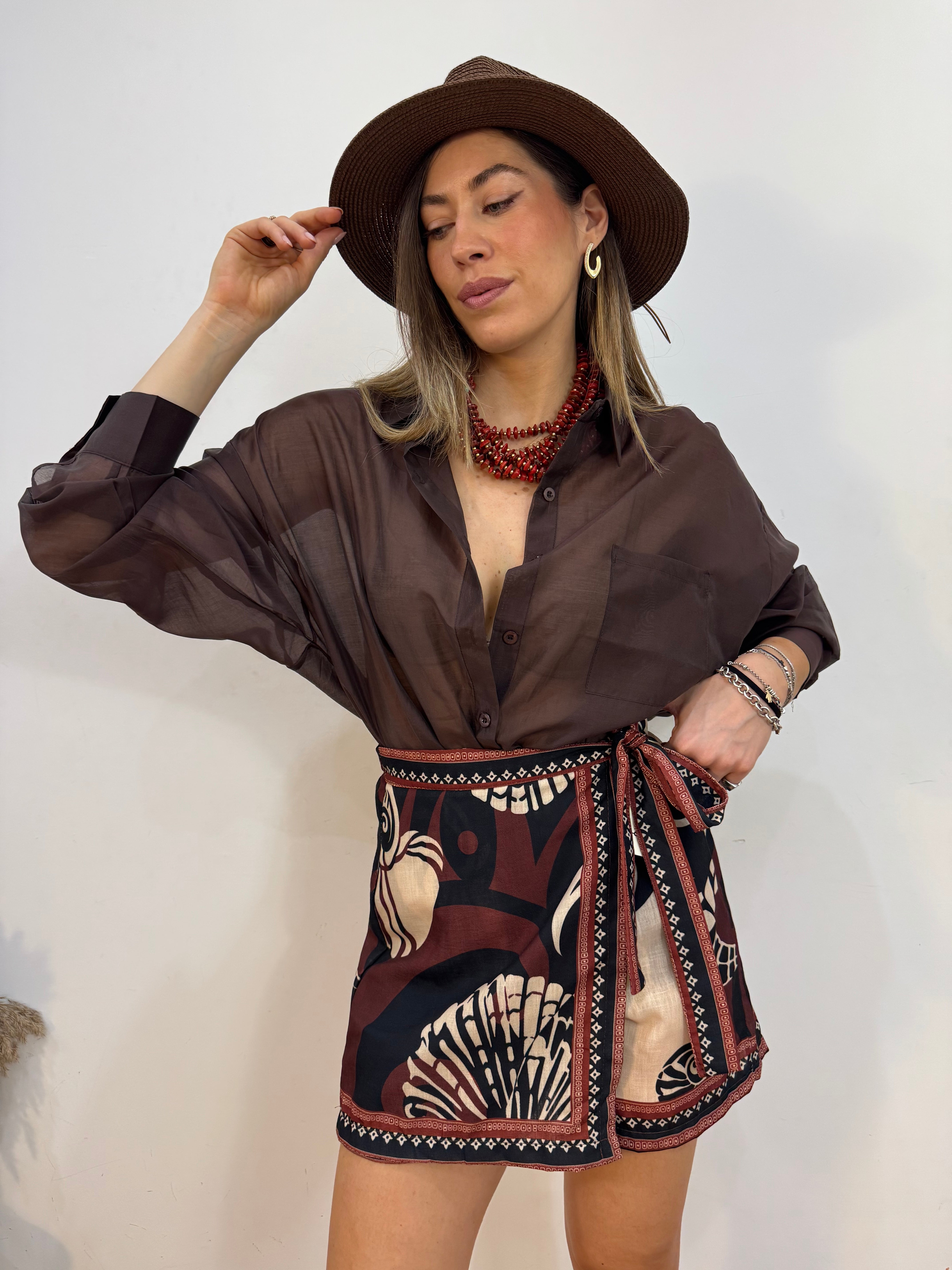 Panta-Gonna Capri marrone