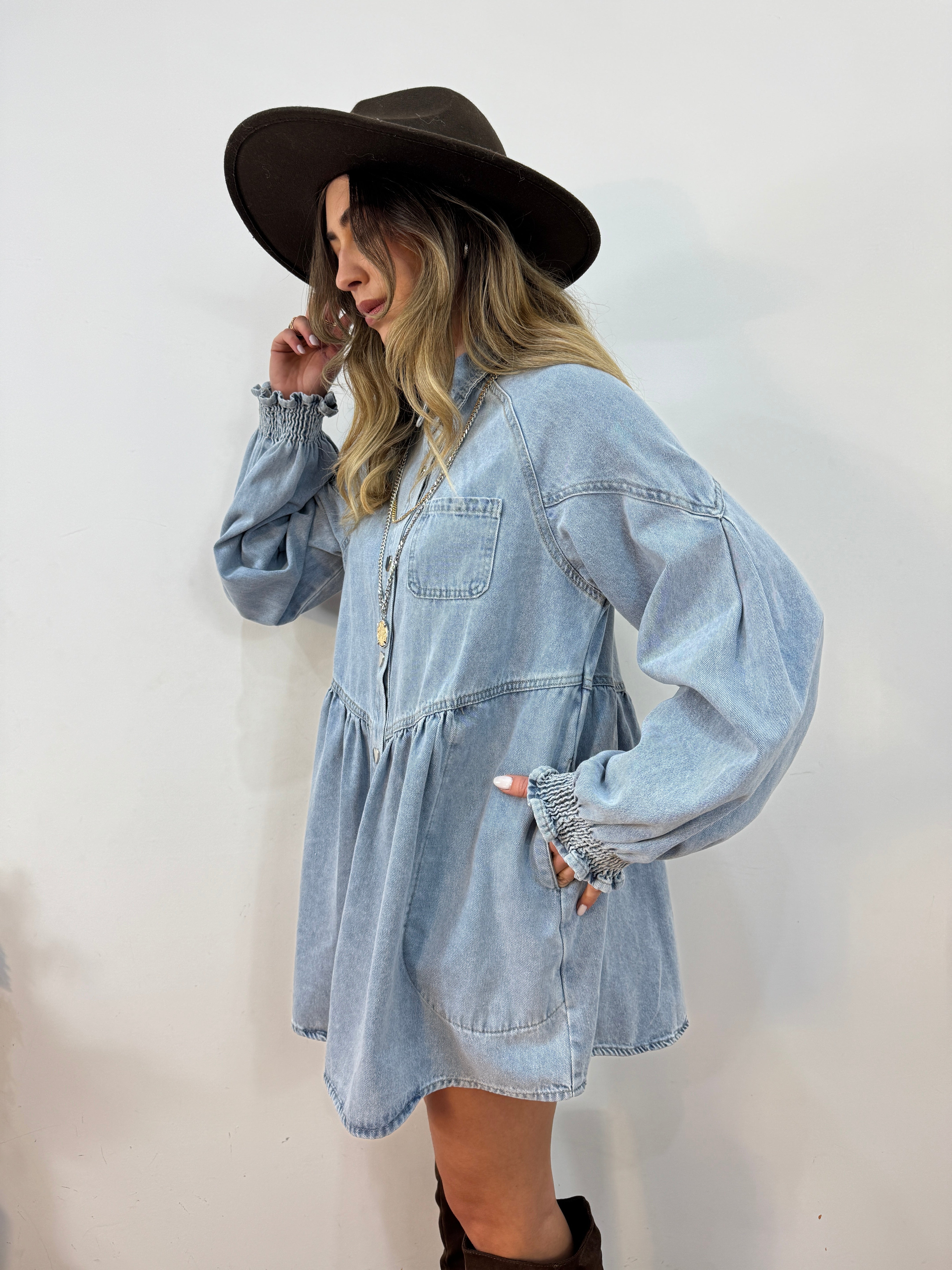 Abito denim heart