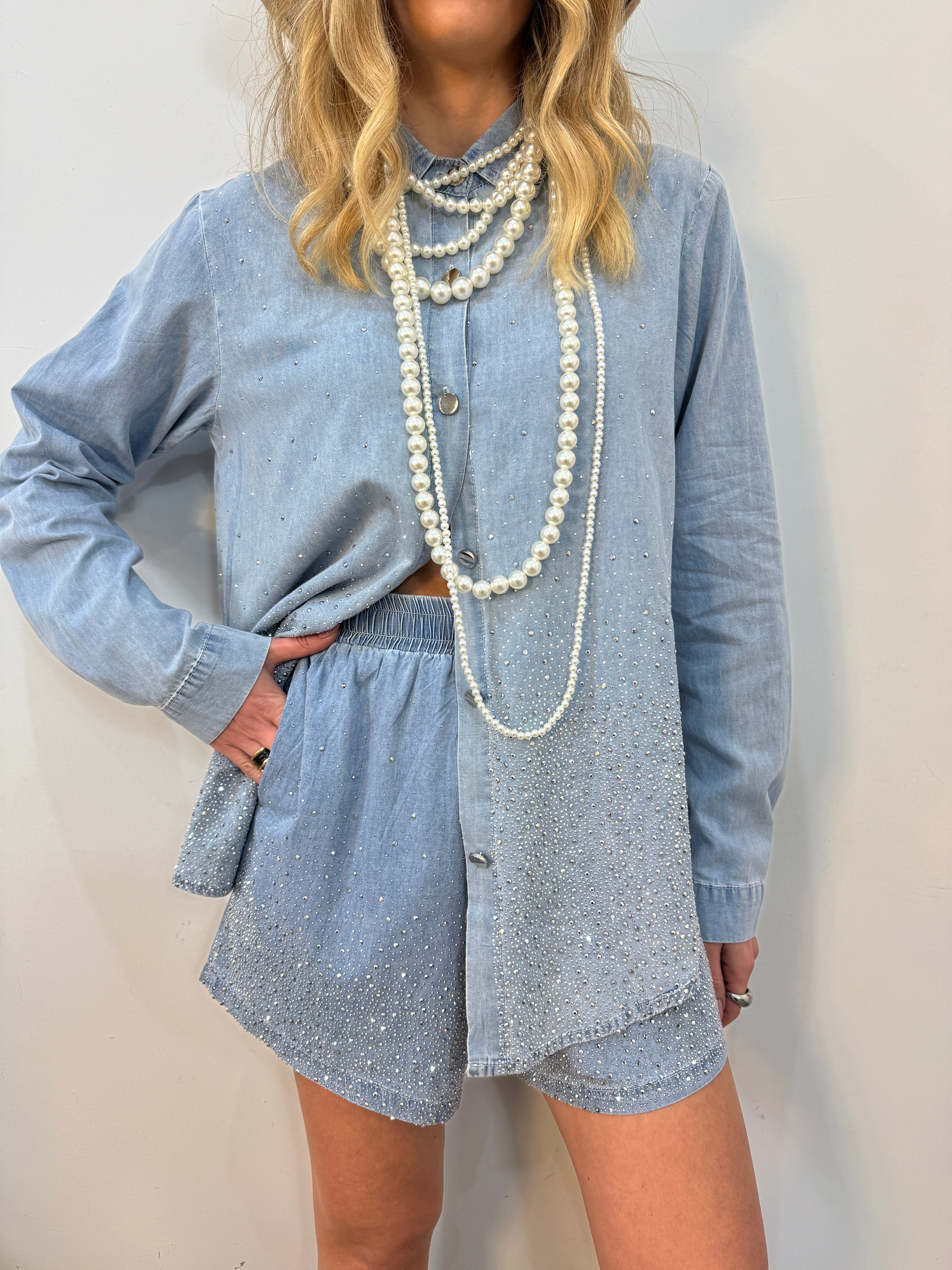 Coordinato denim cascata