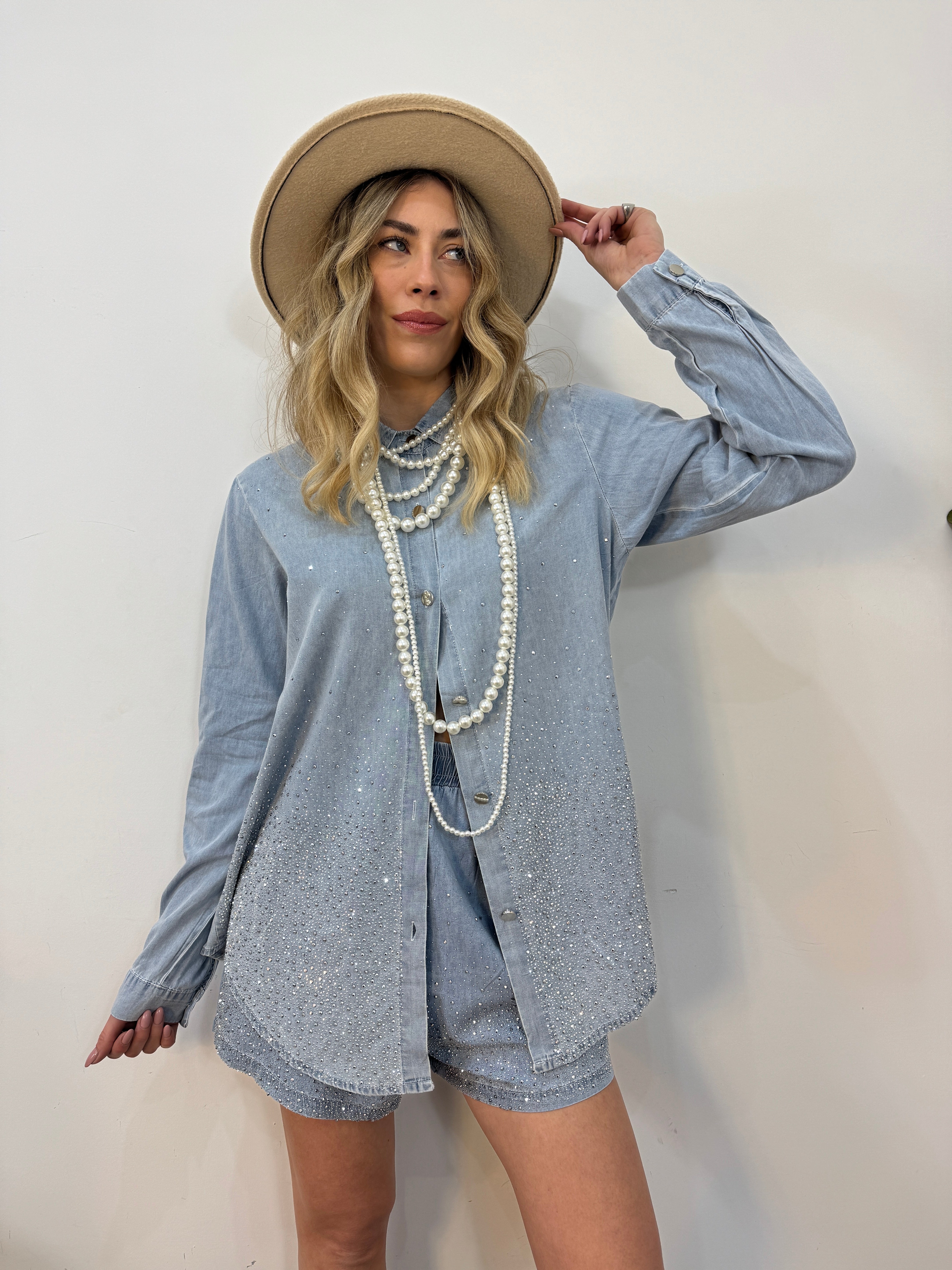 Coordinato denim cascata
