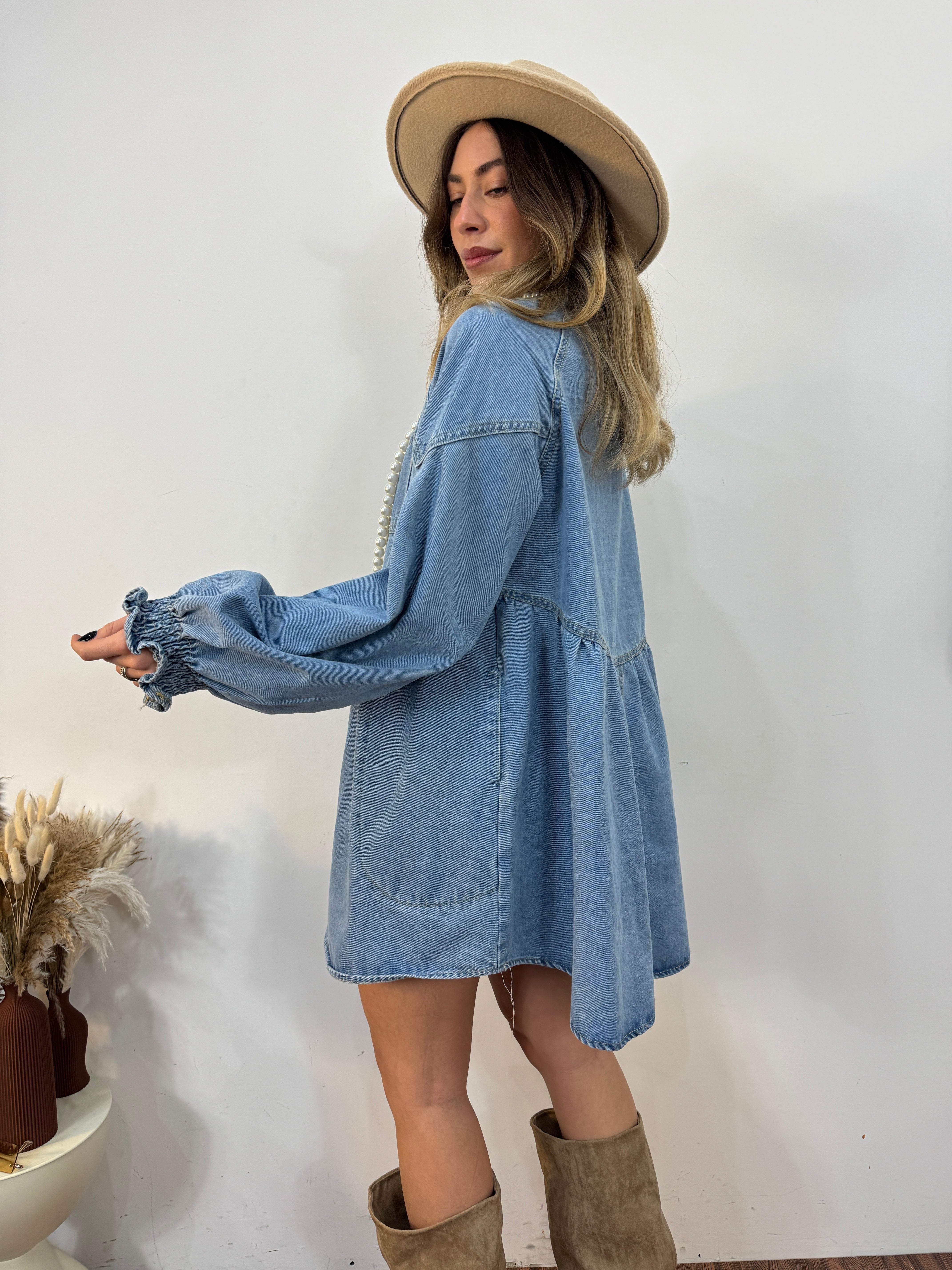 Abito denim heart