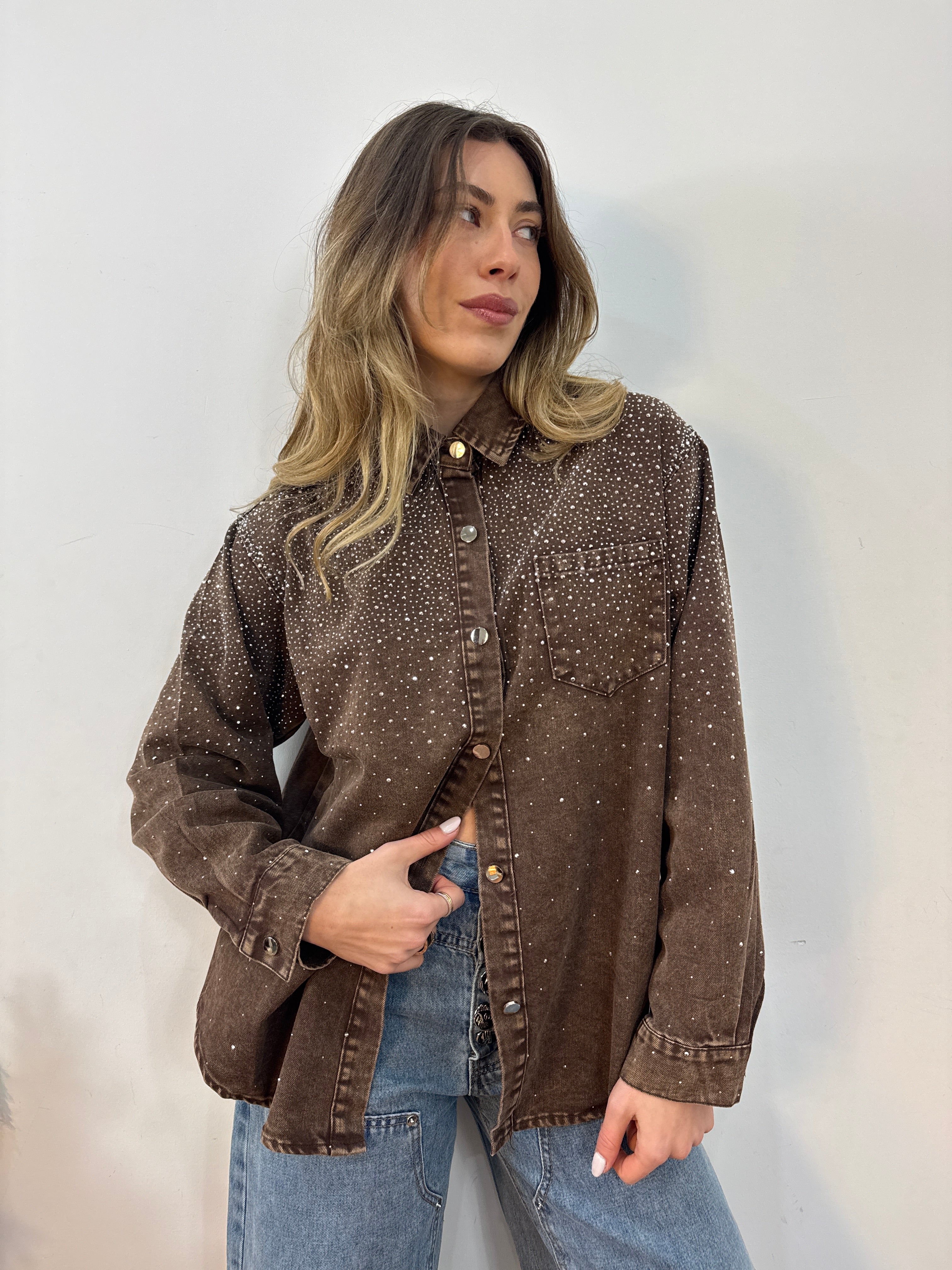Camicia cielo brown