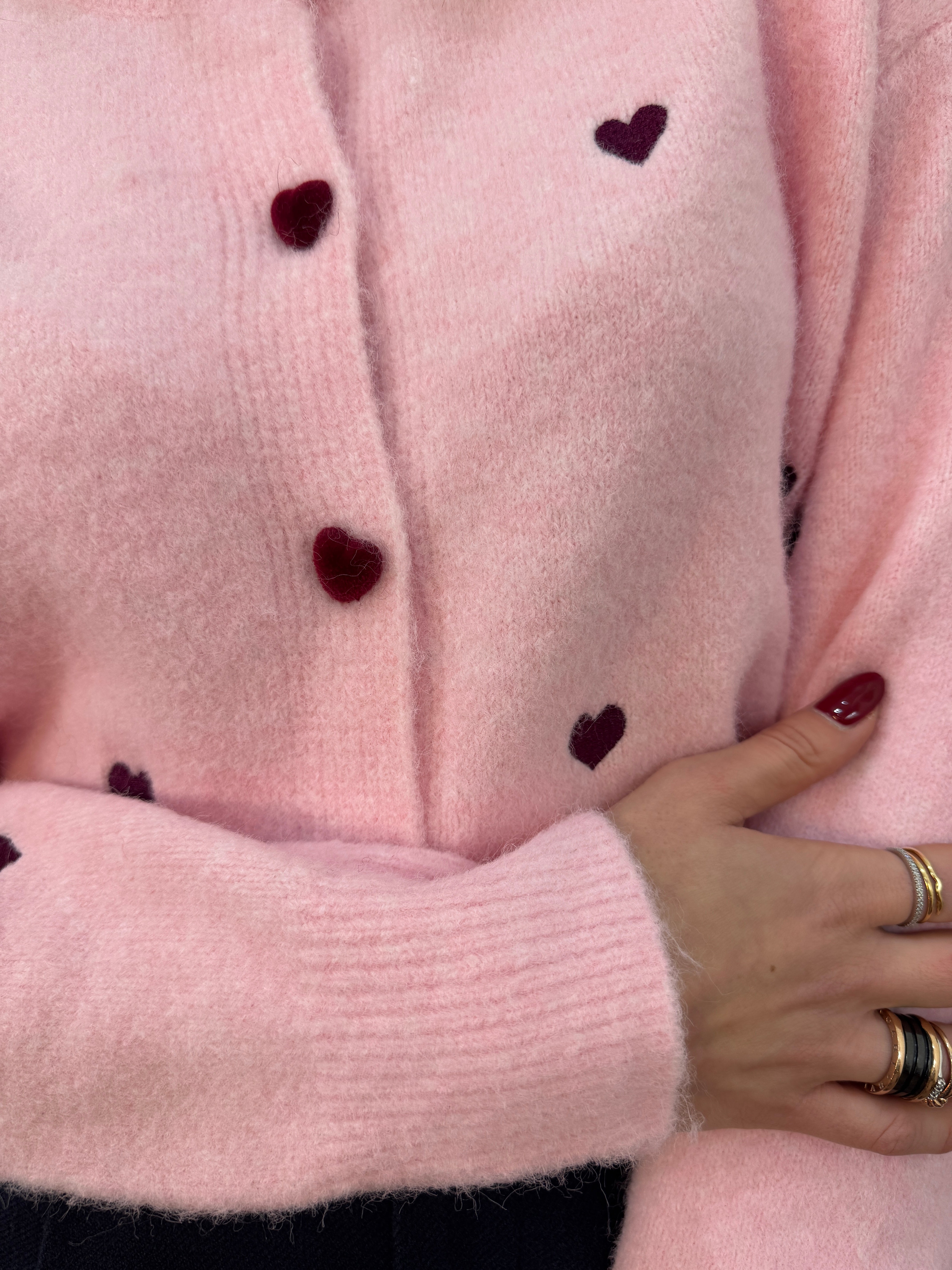 Cardigan pastello heart