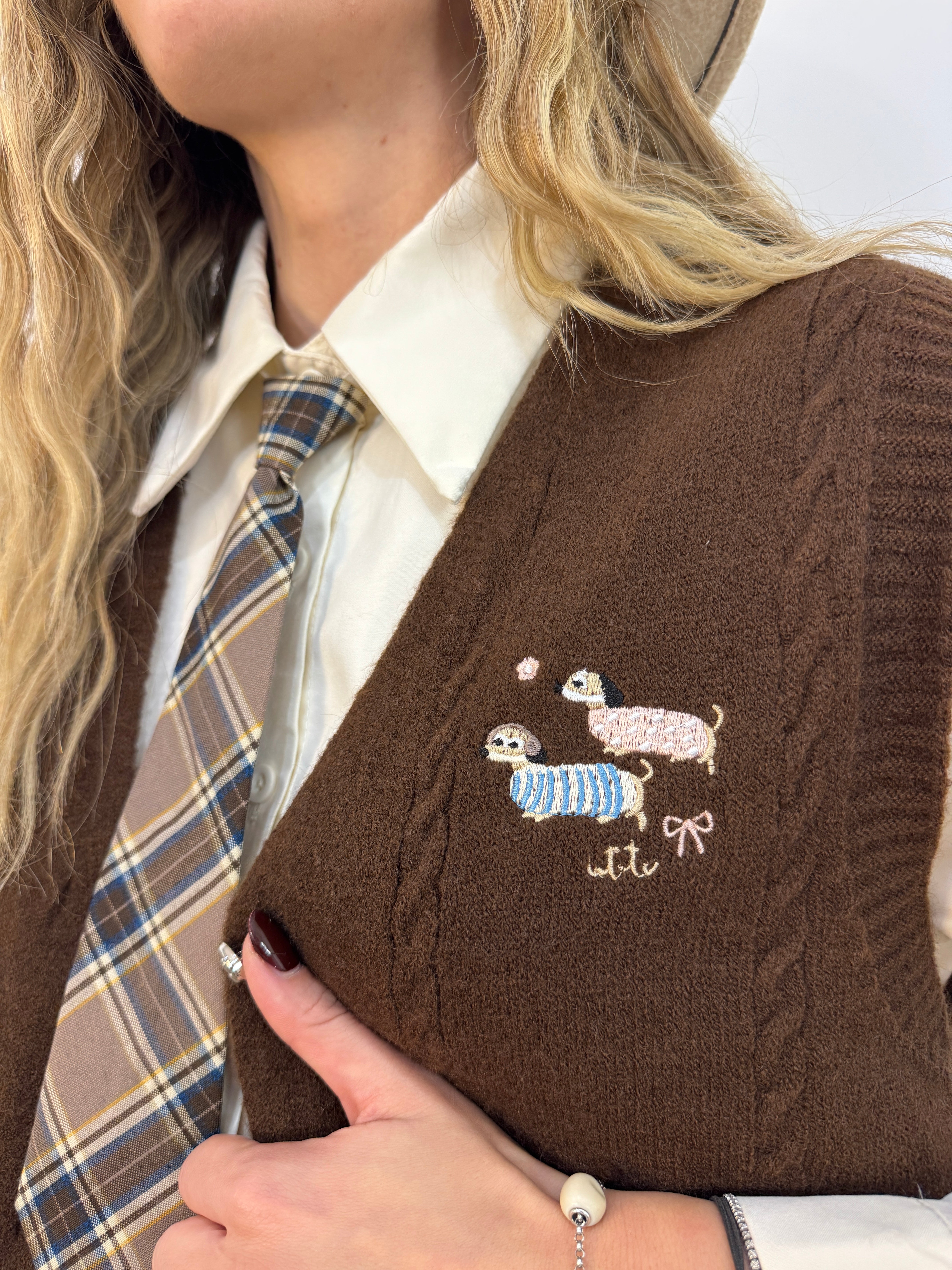 Gilet&camicia con cravattino