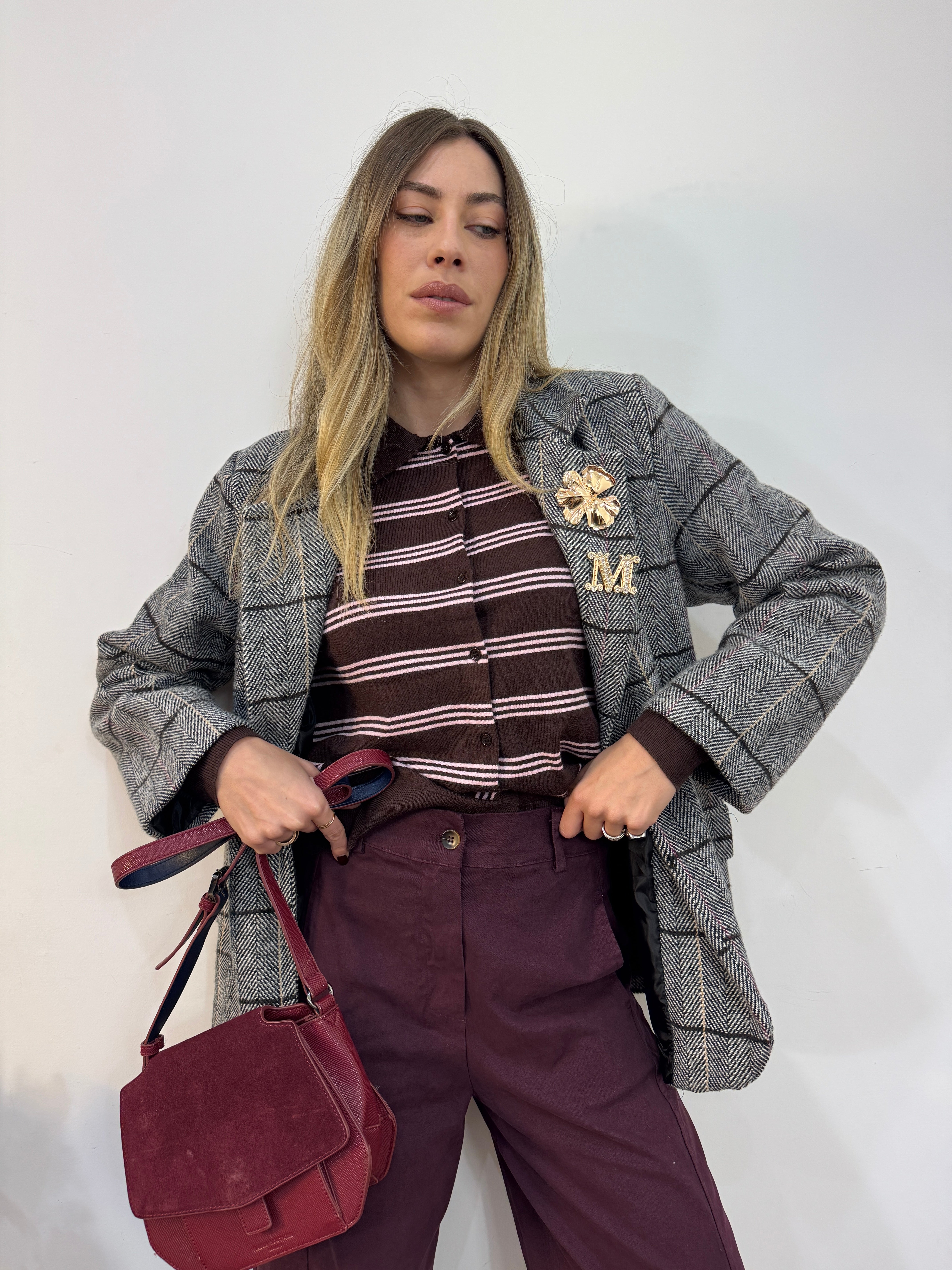 Cardigan righino rosa