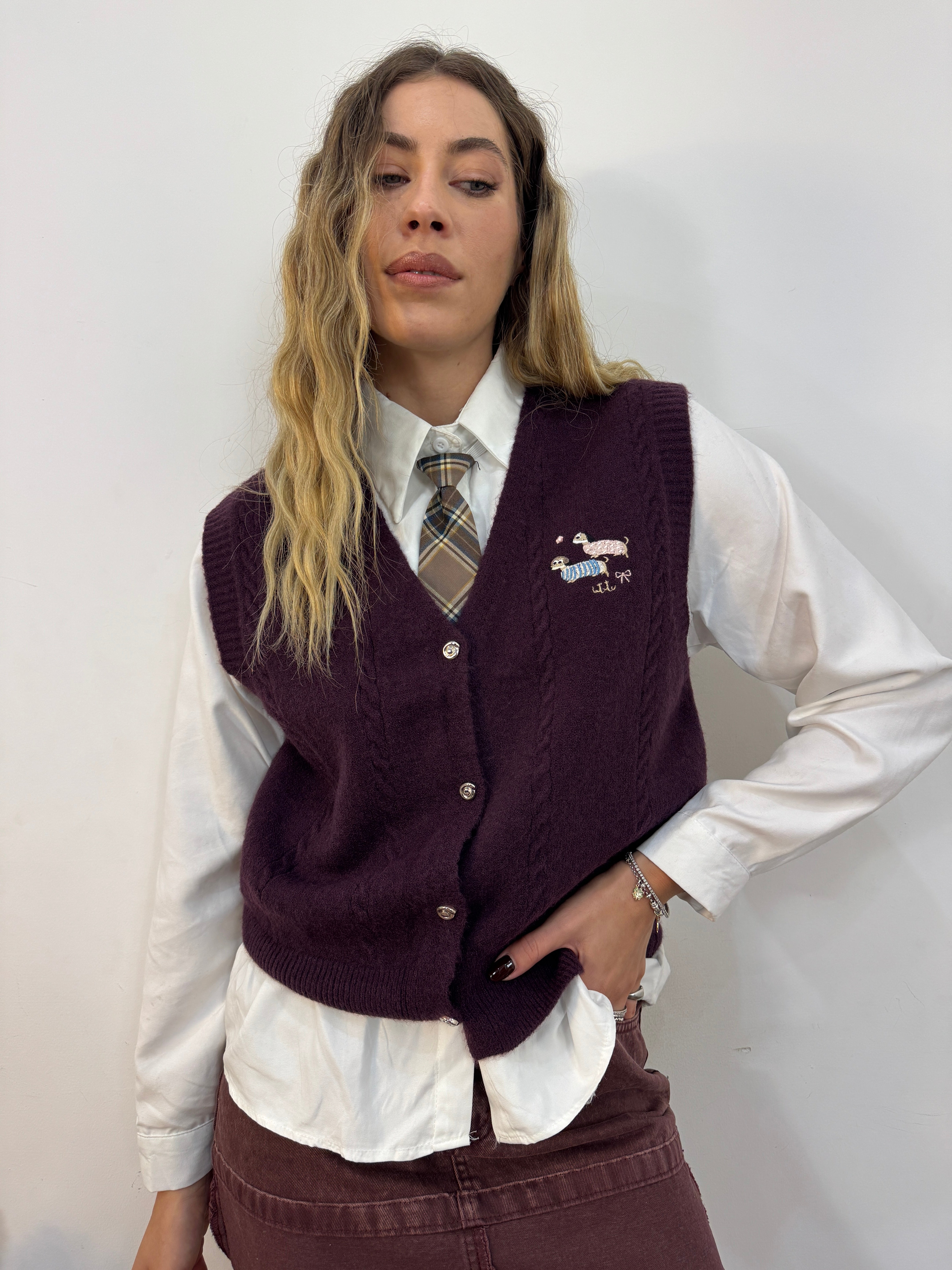 Gilet&camicia con cravattino