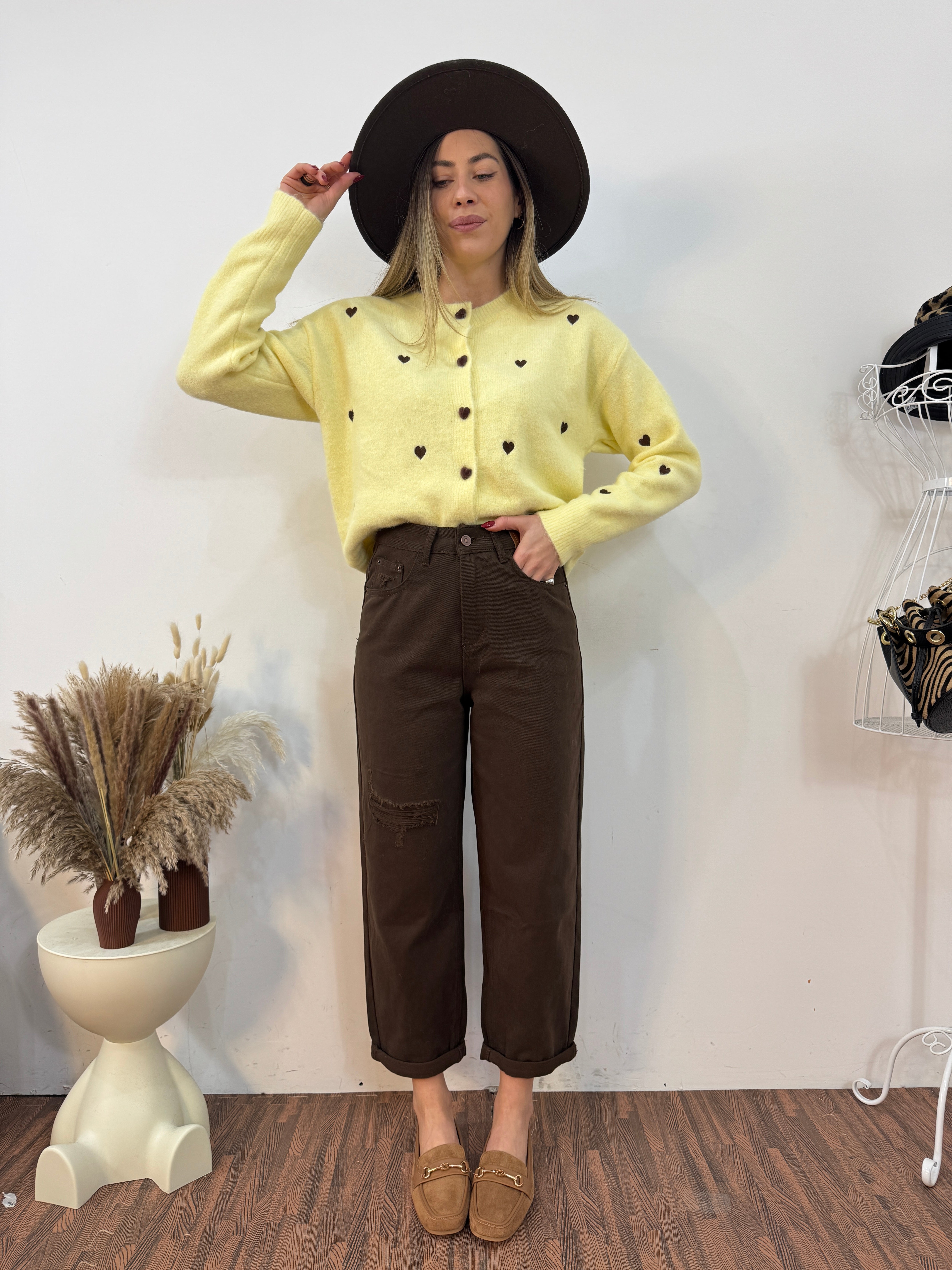 Cardigan pastello heart