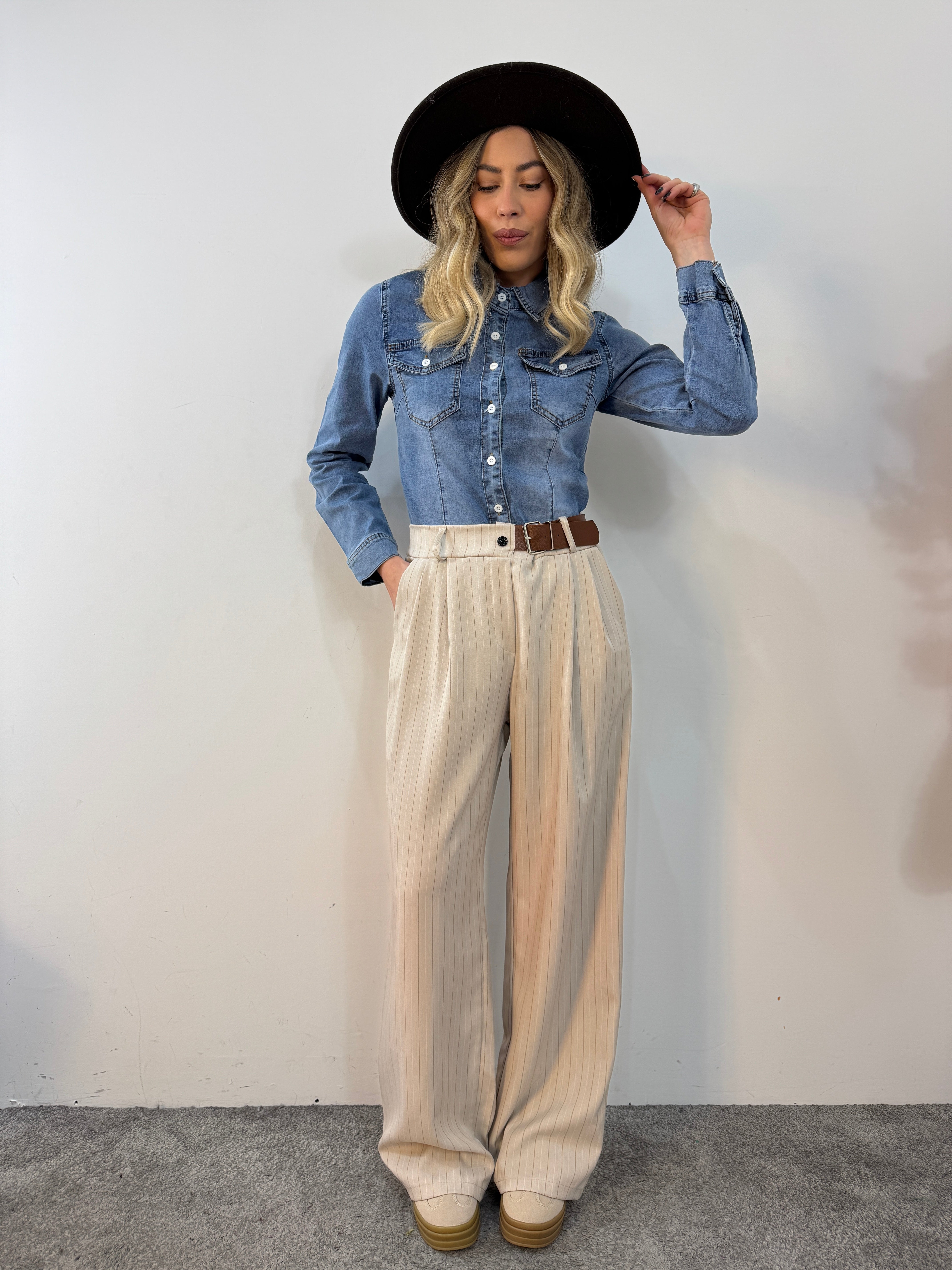 Camicia skinny denim
