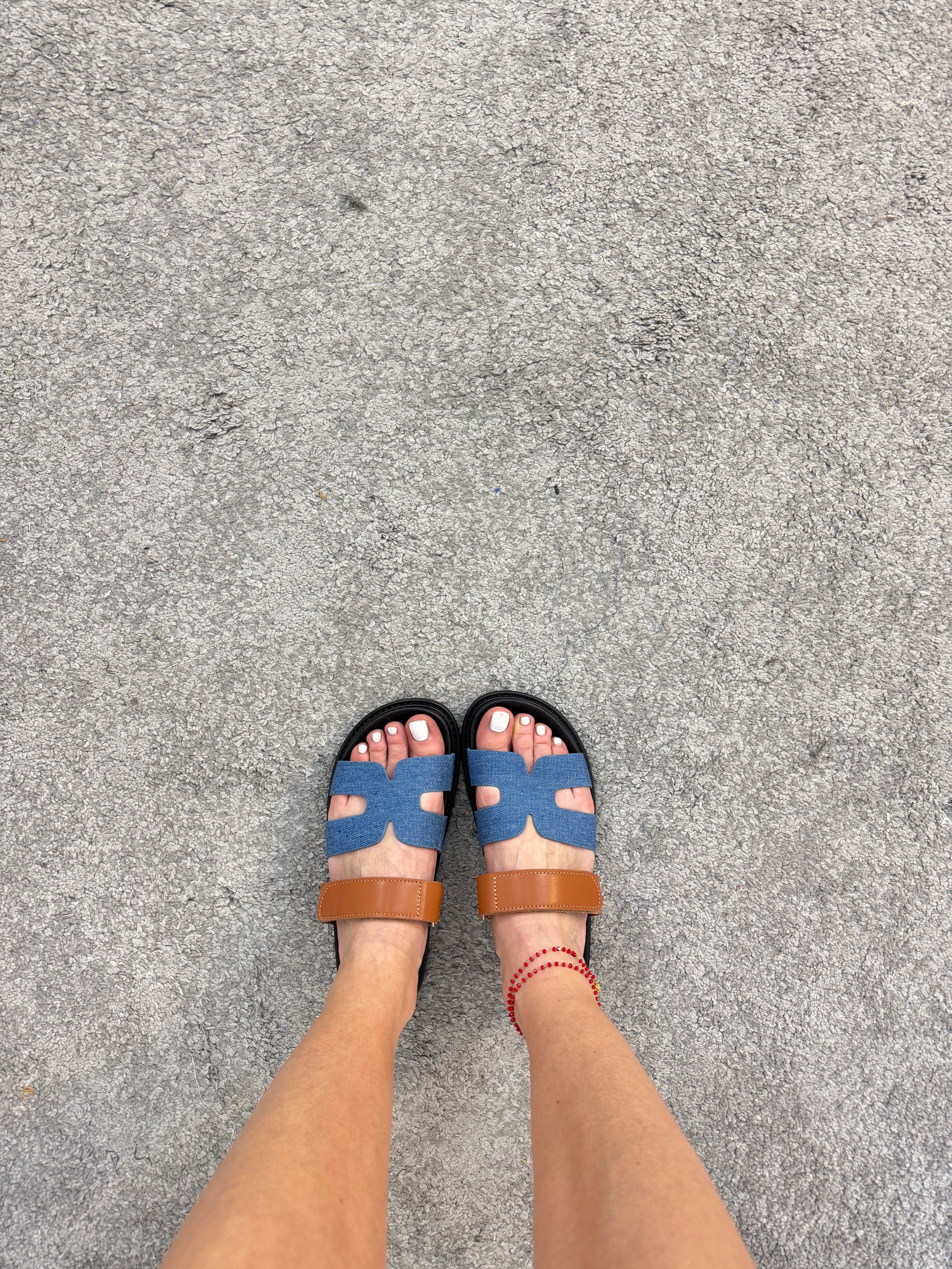 Sandalo bicolor denim