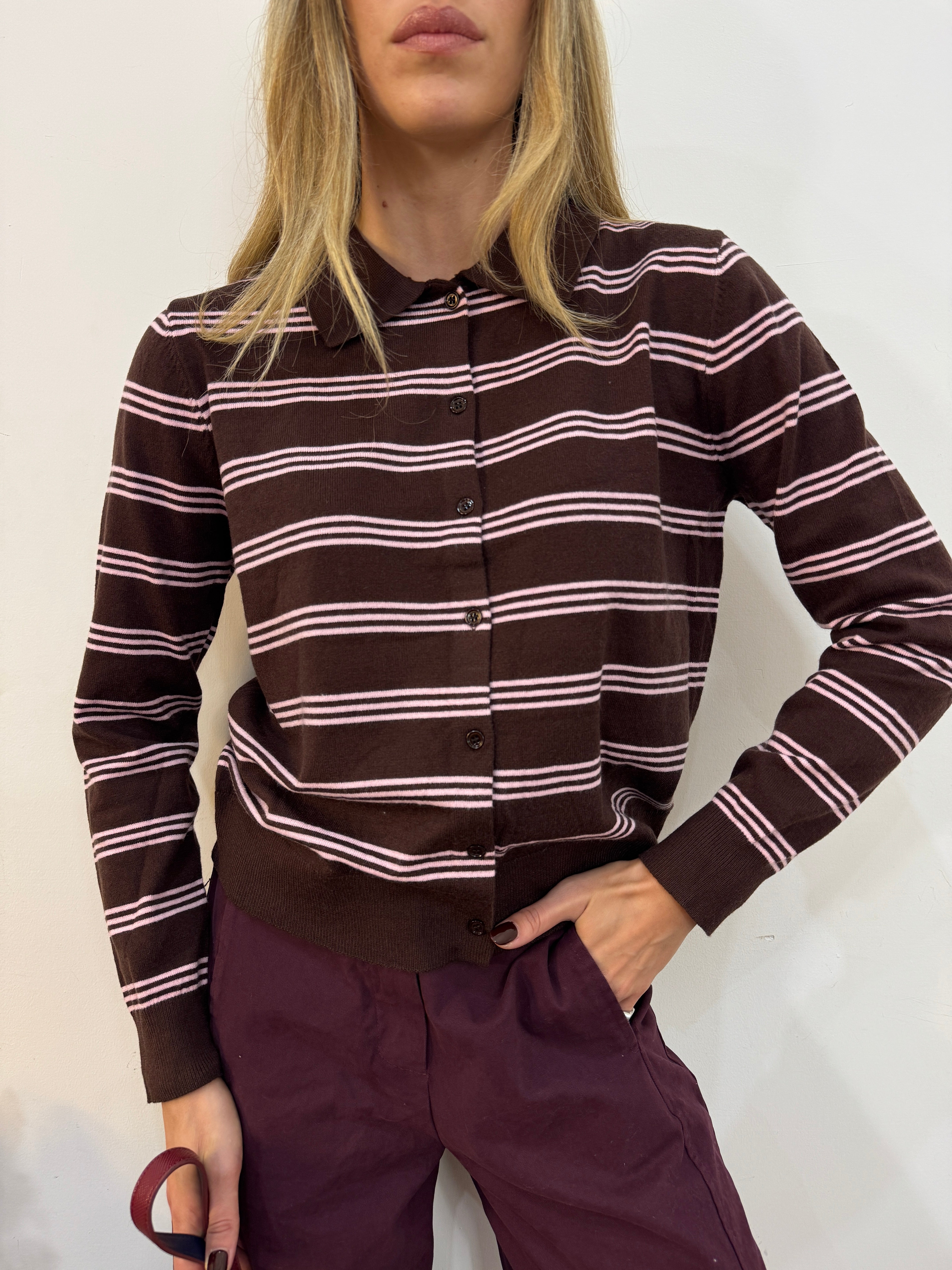 Cardigan righino rosa