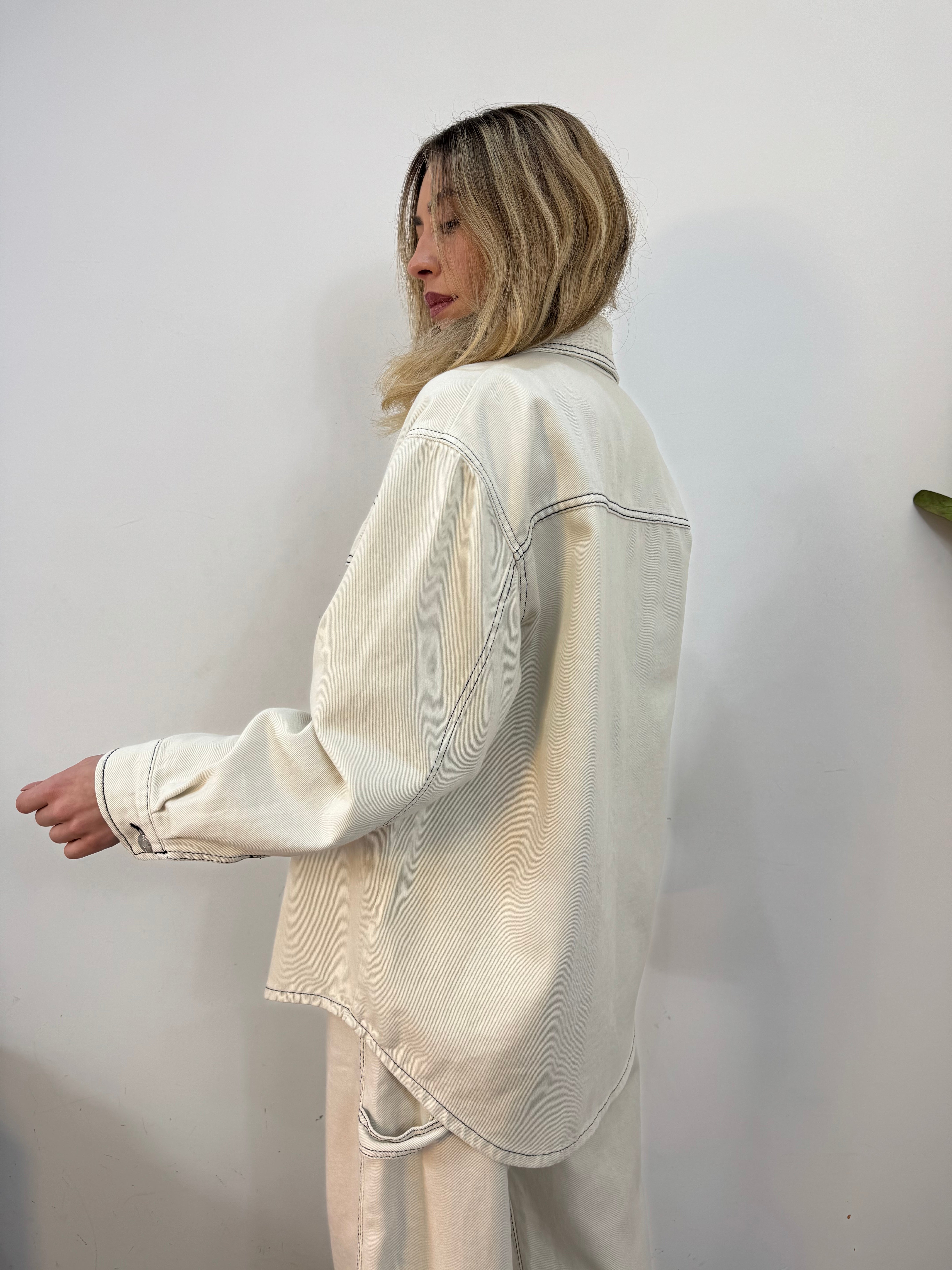 Giacca-Camicia yogurt