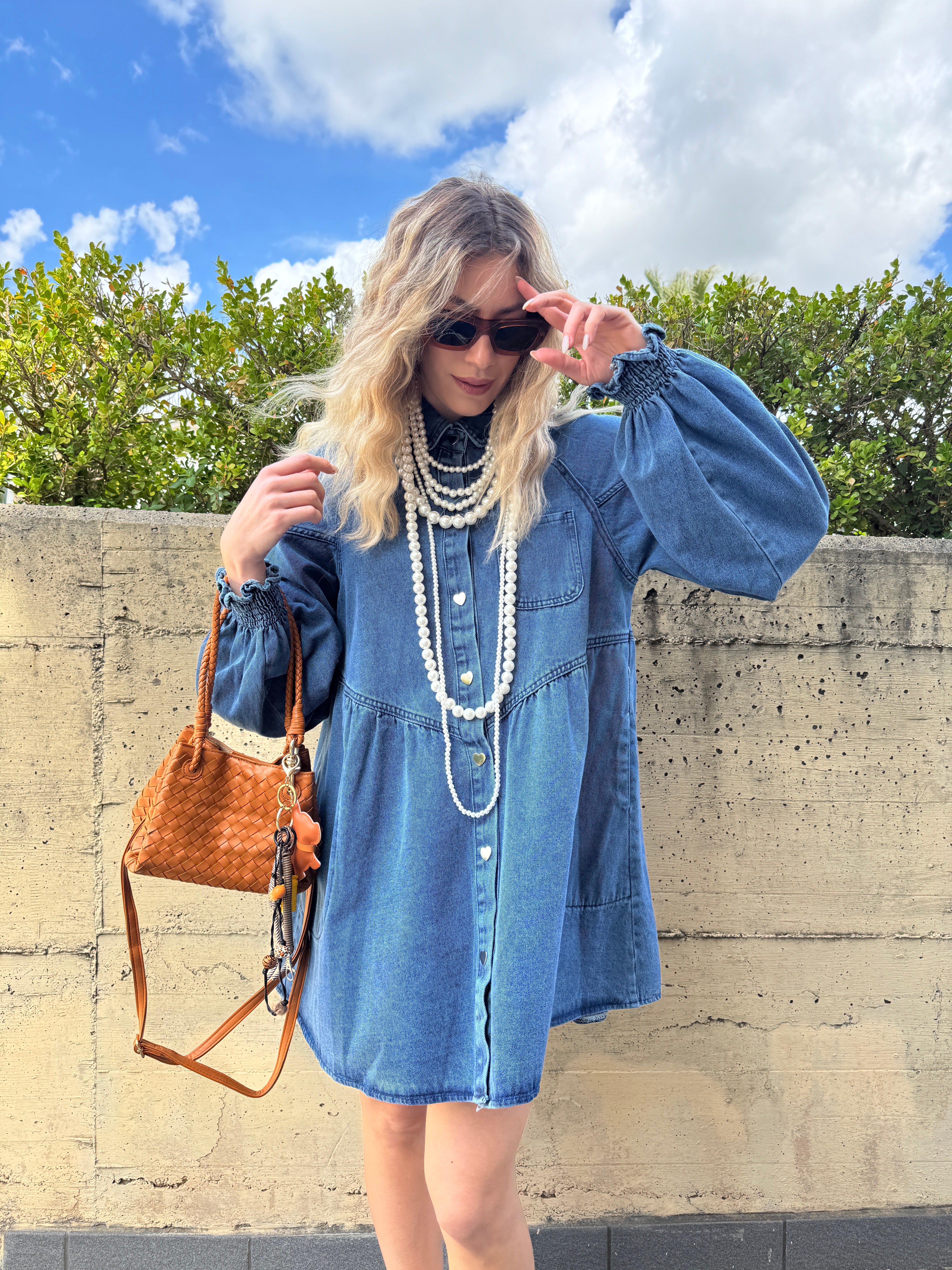 Abito denim heart