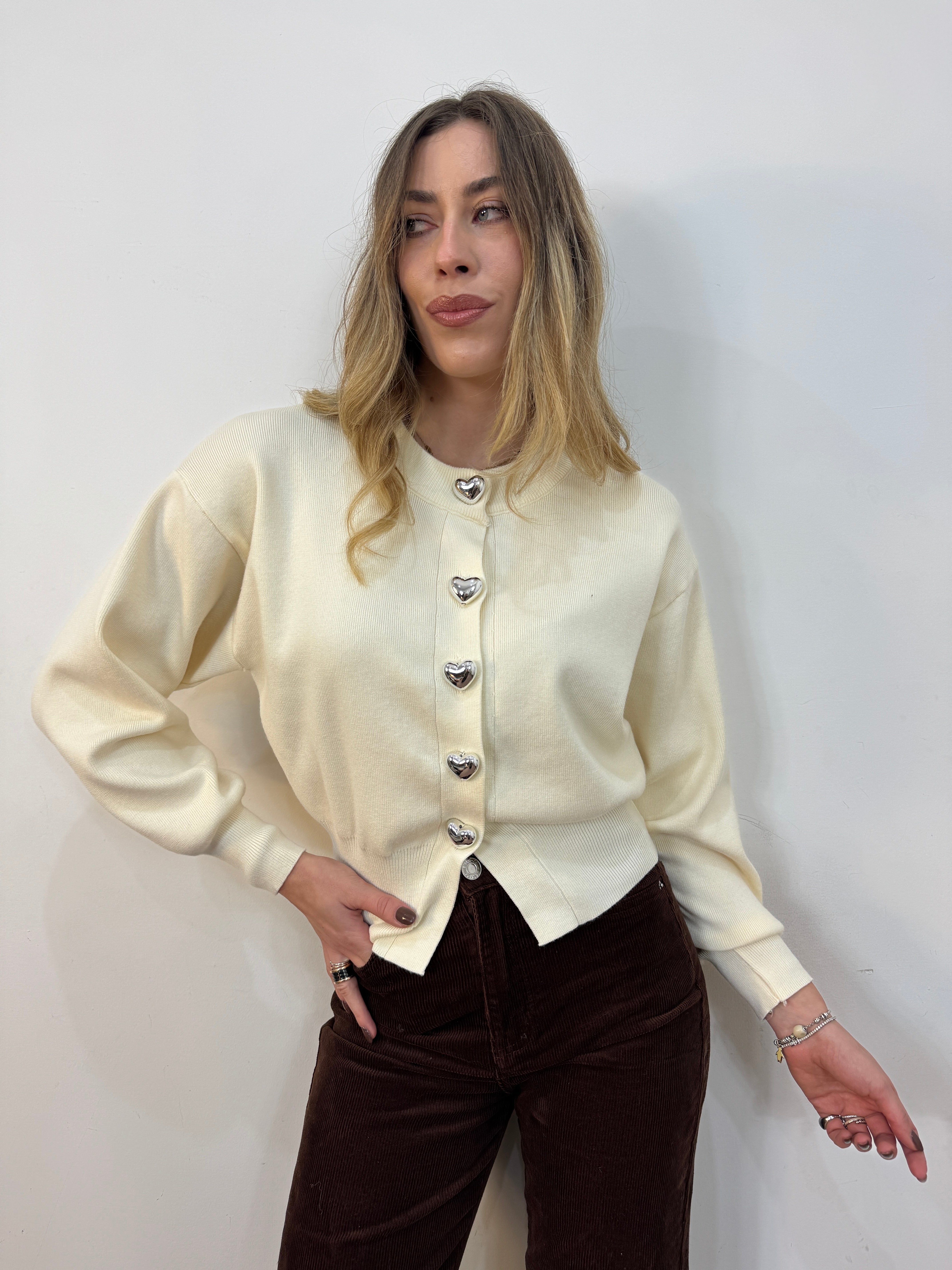 Cardigan cuoricino