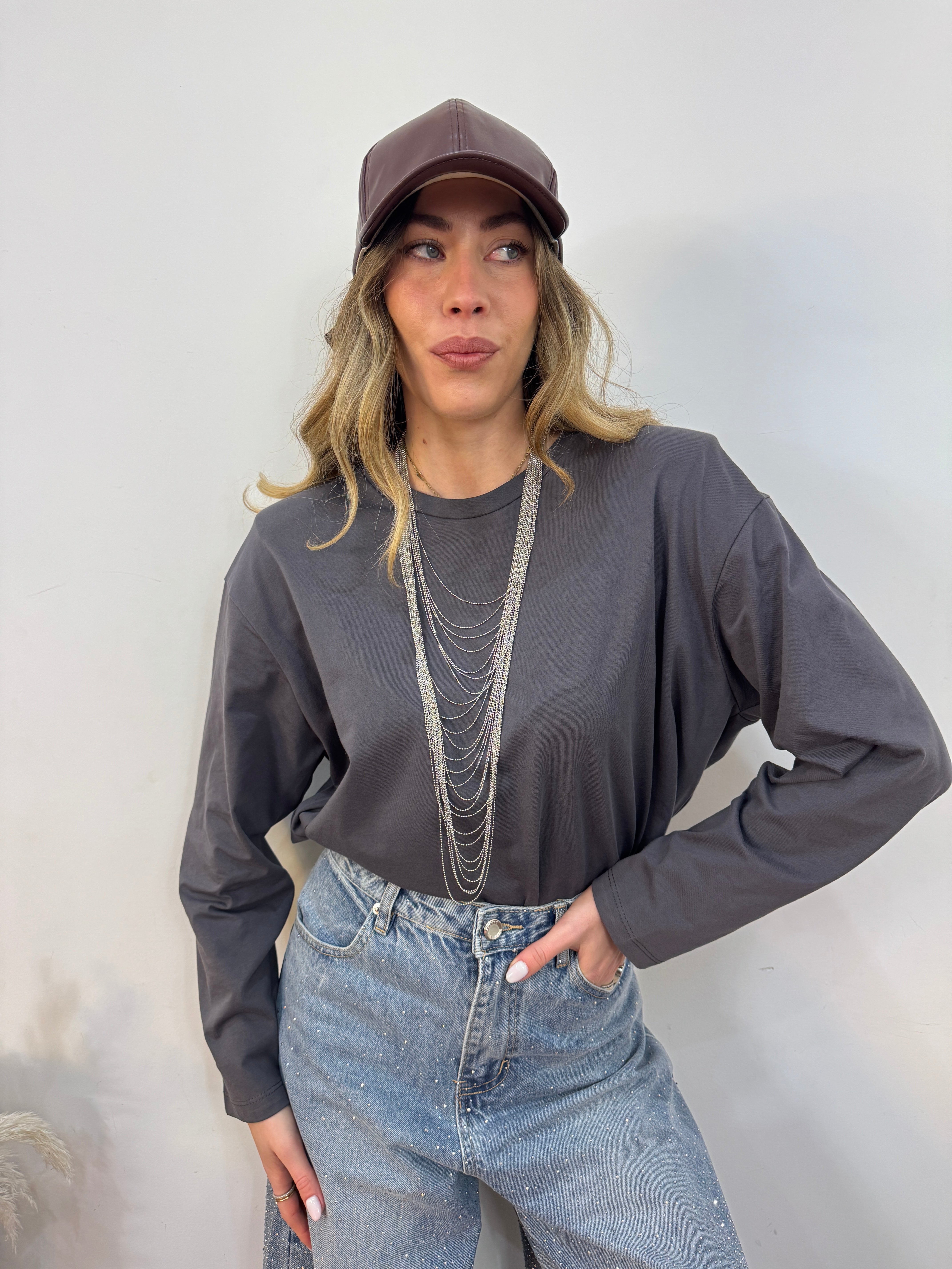 Maglia Spalline girocollo