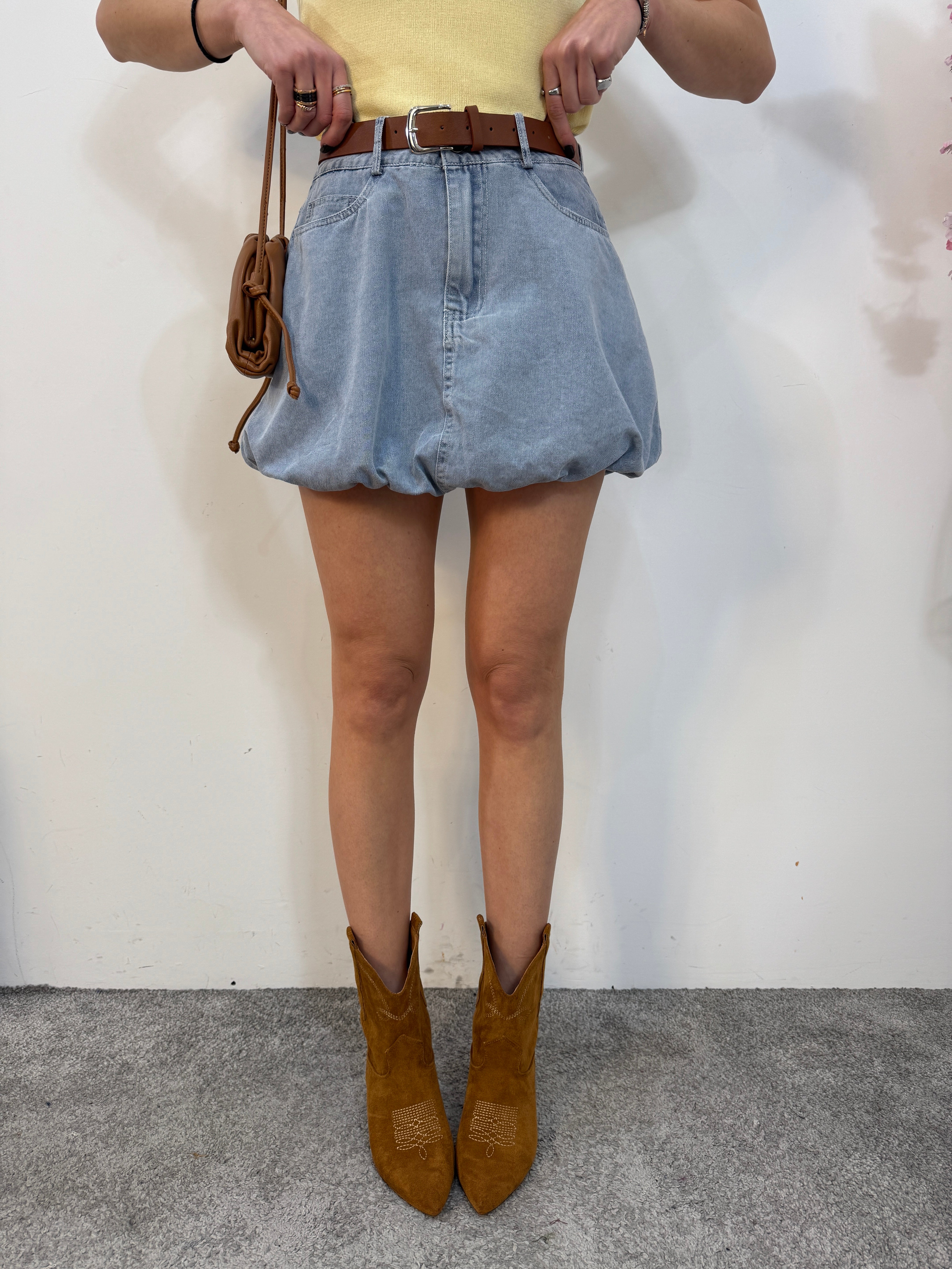 Gonna palloncino denim