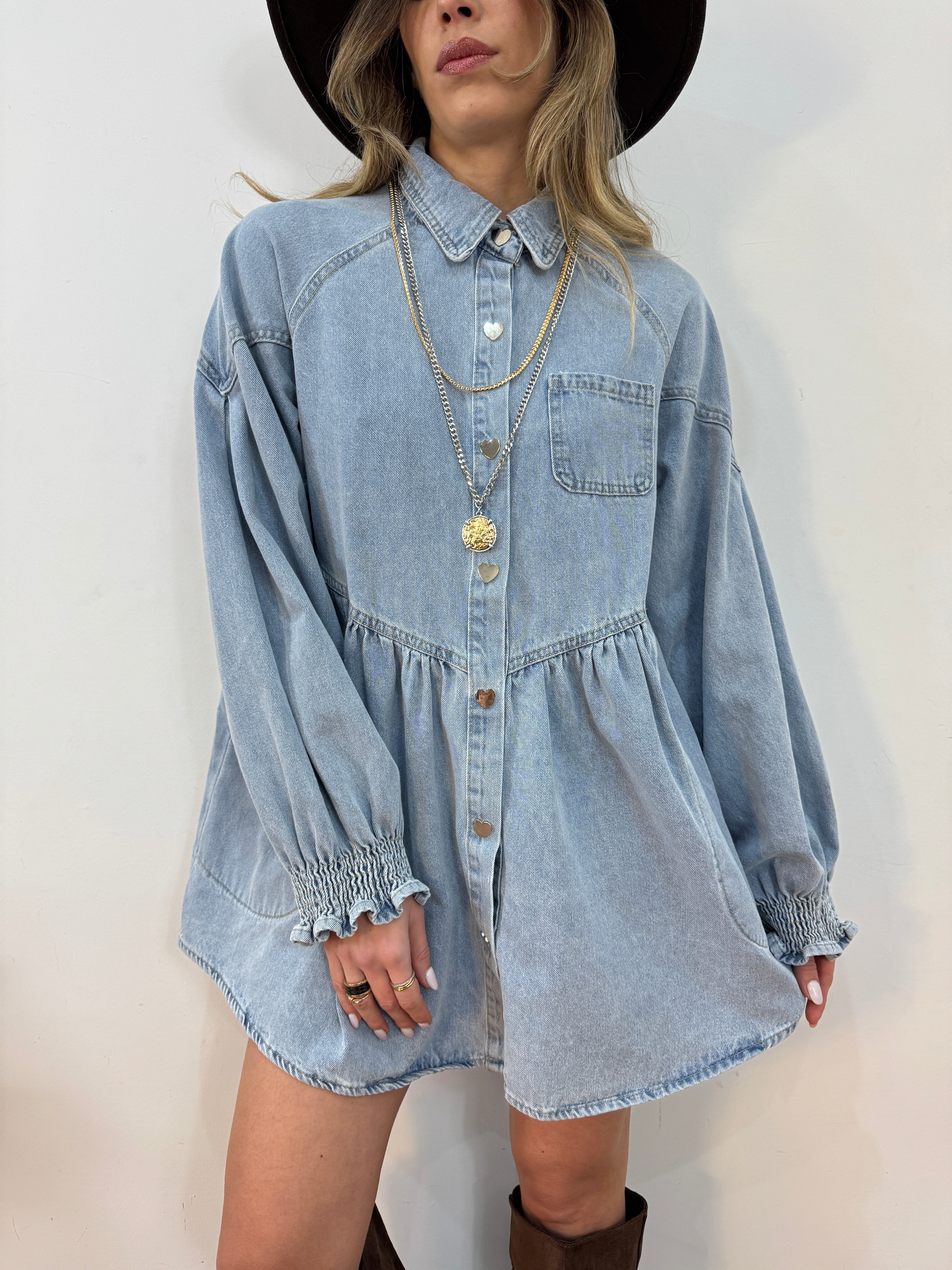 Abito denim heart