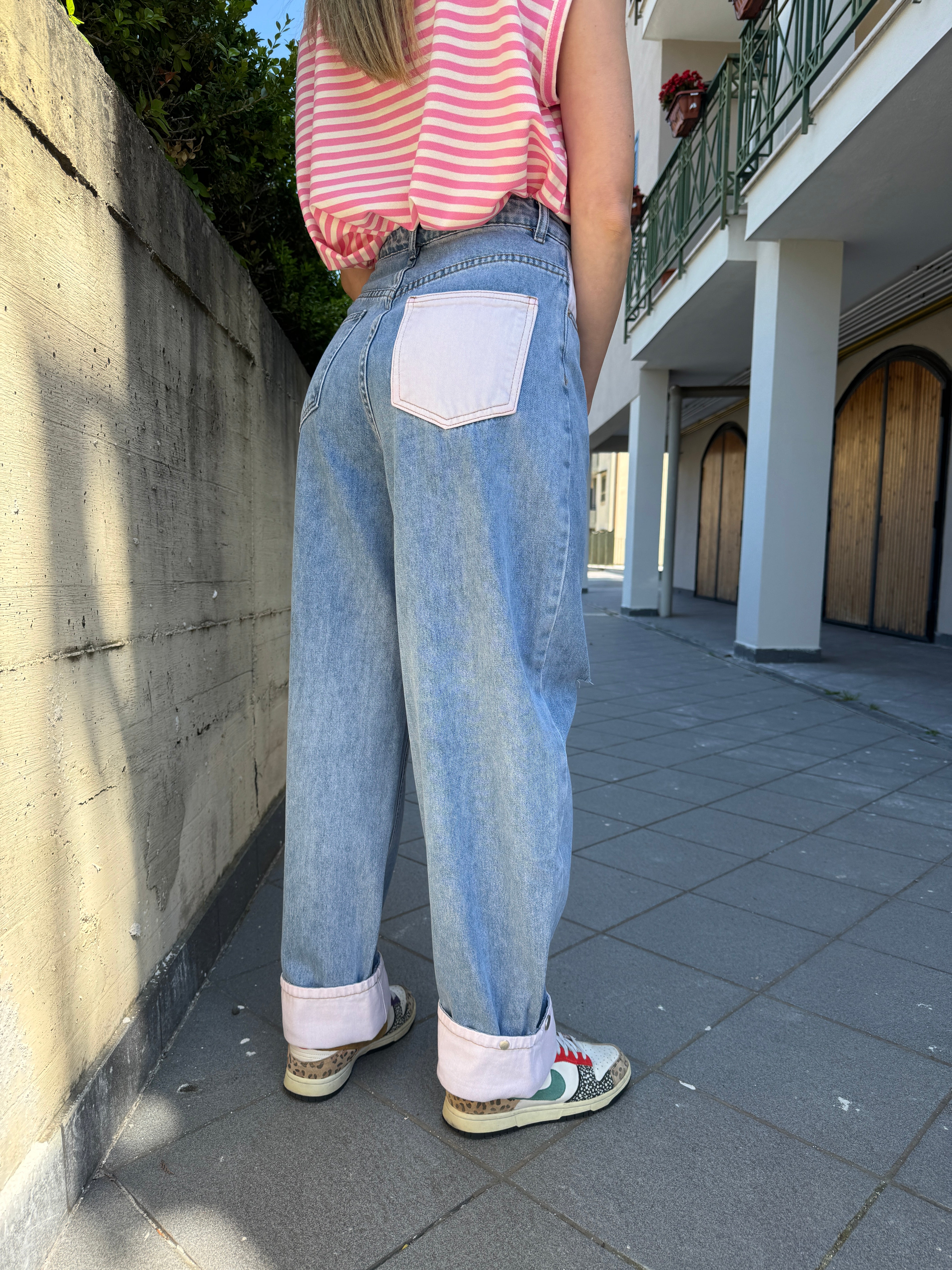 Jeans tasca light pink