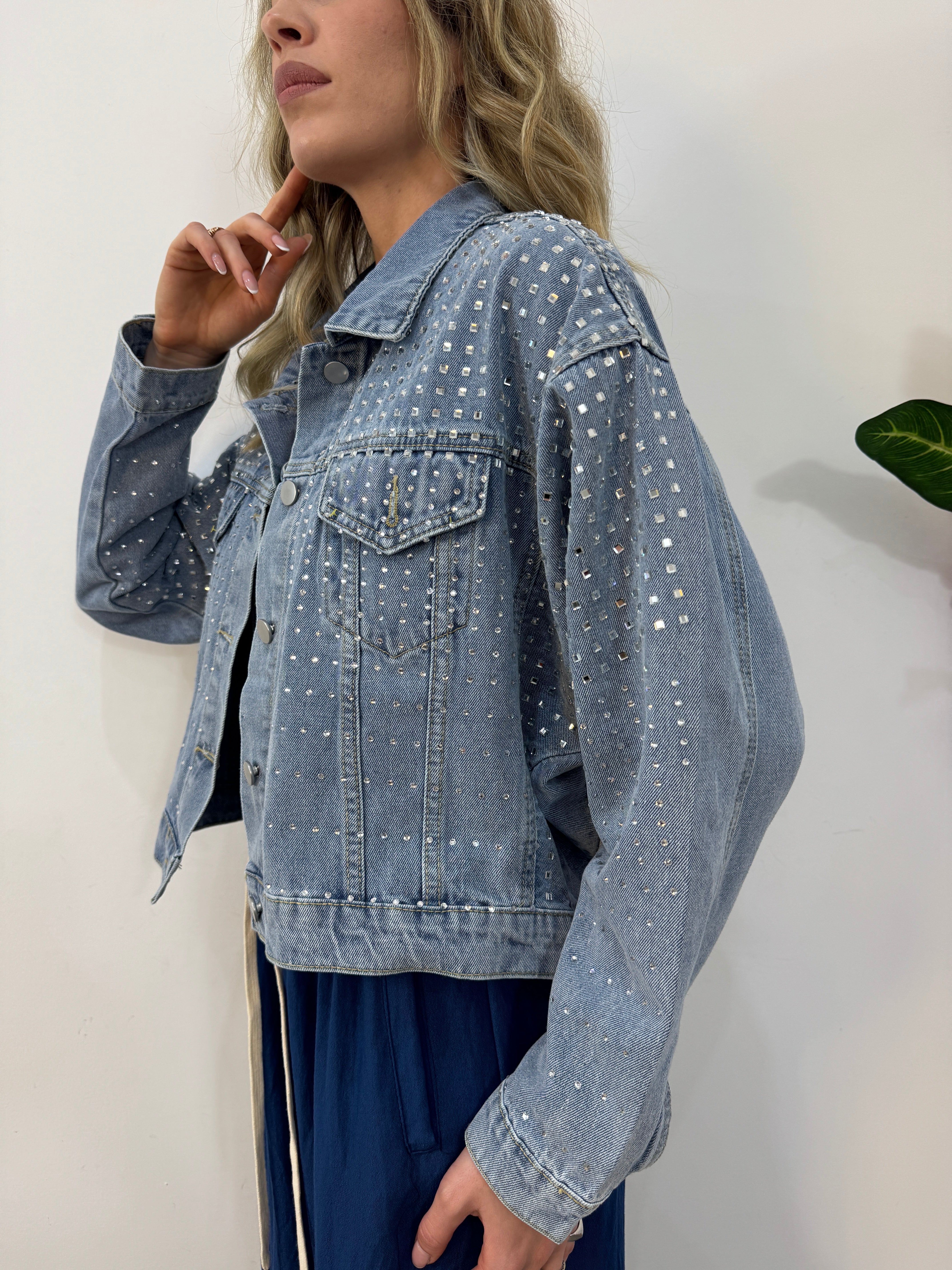 Giacca denim shine