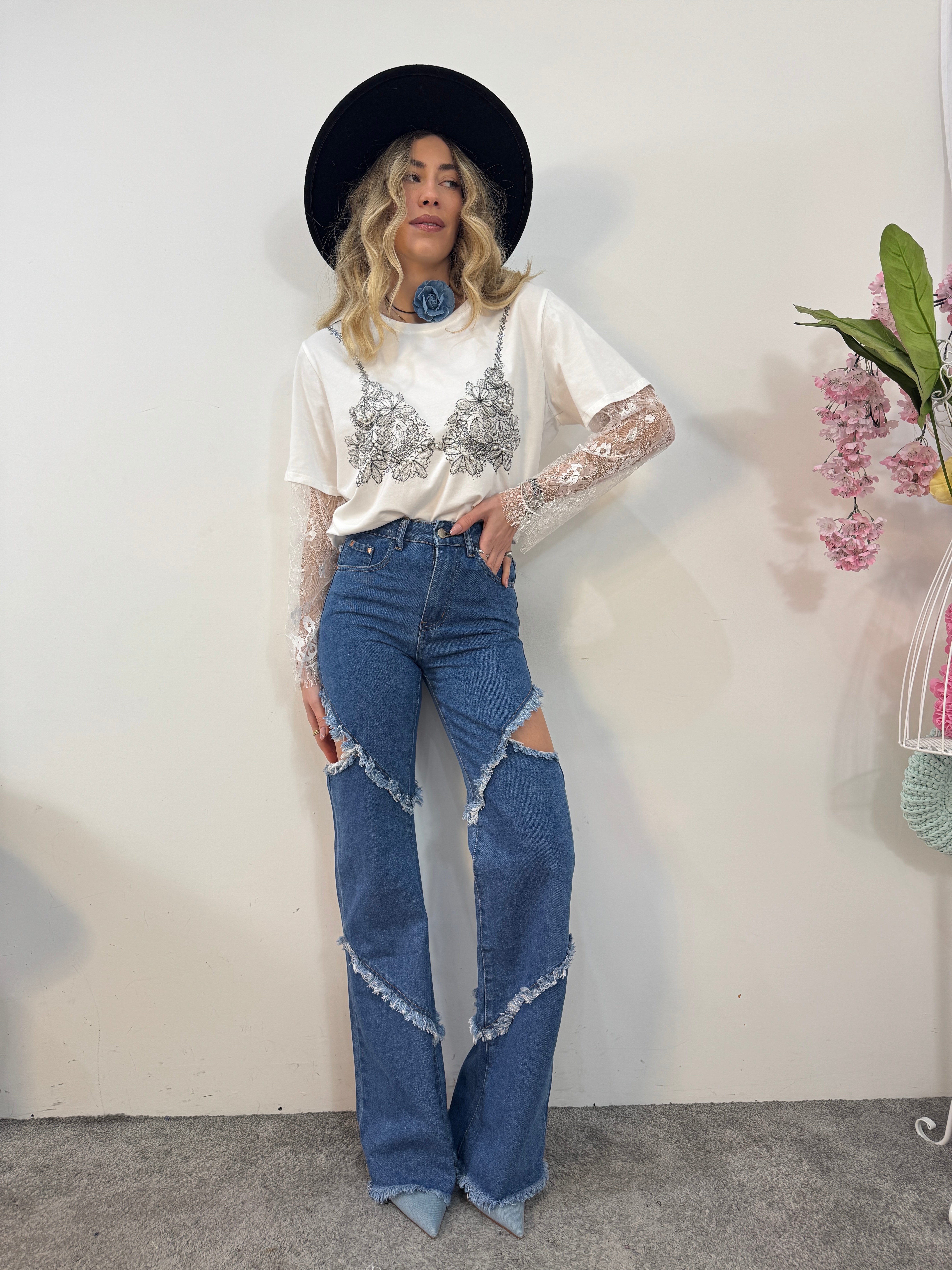 Jeans farfalla