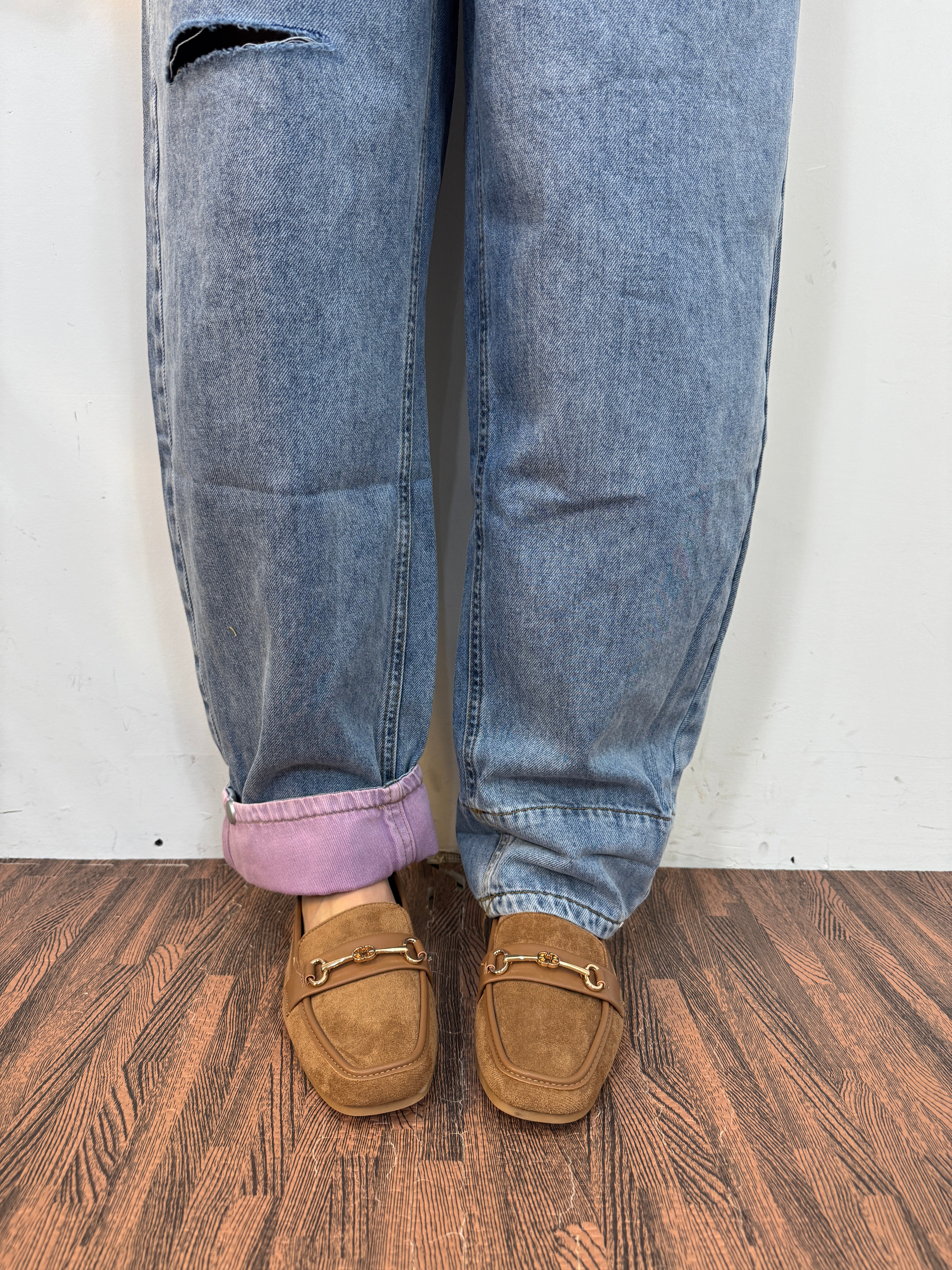 Jeans tasca rosa