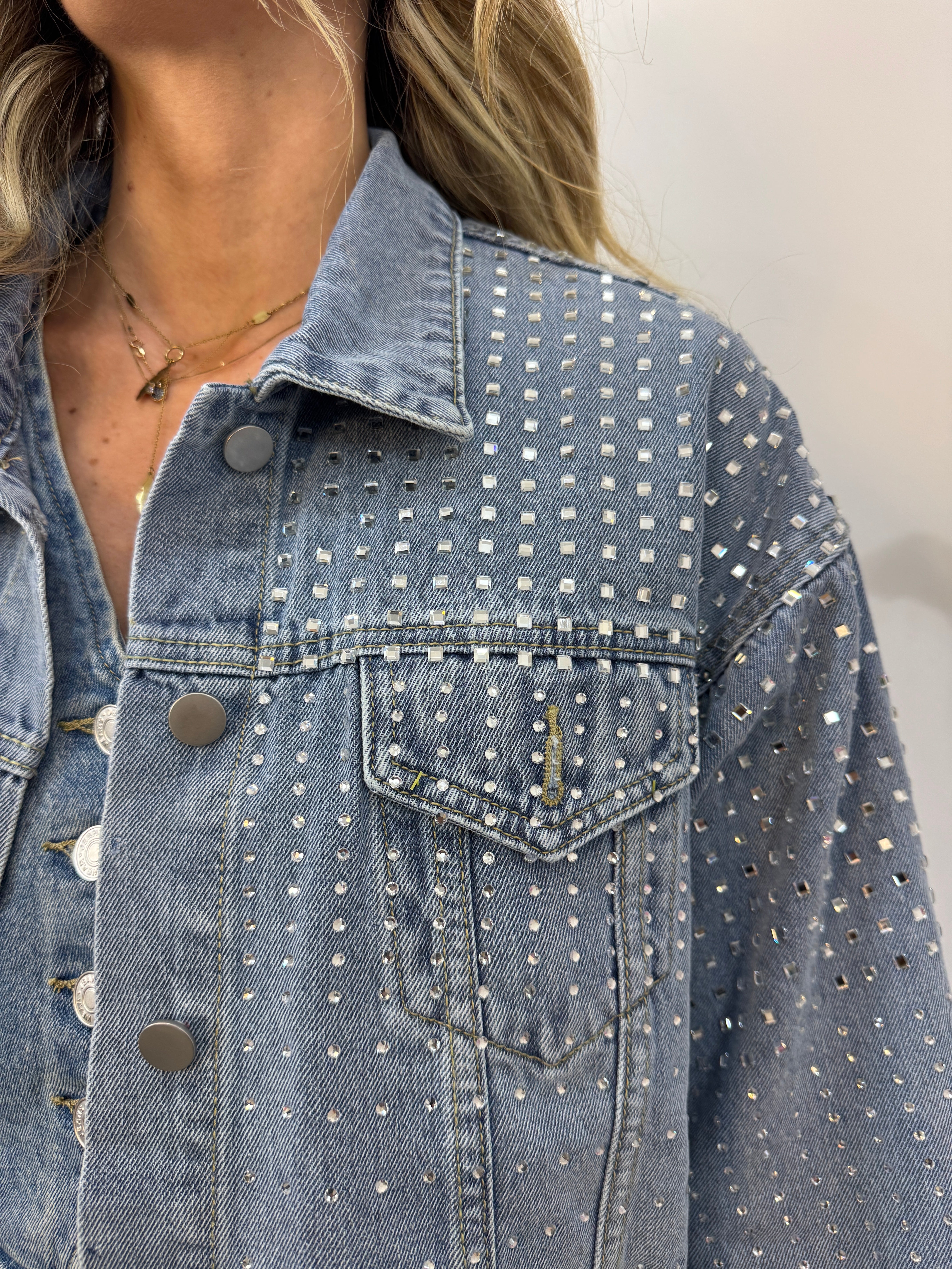 Giacca denim shine