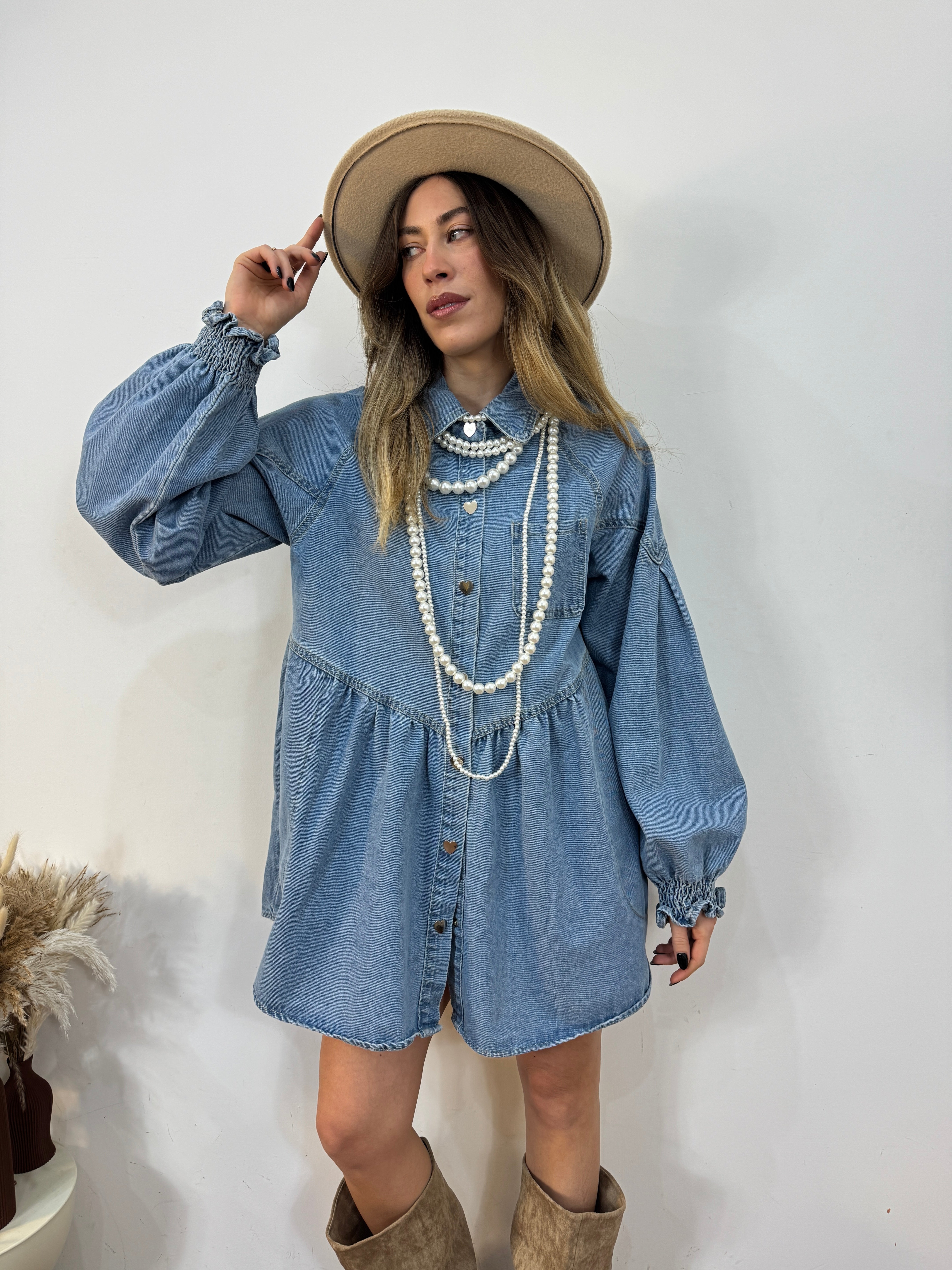 Abito denim heart