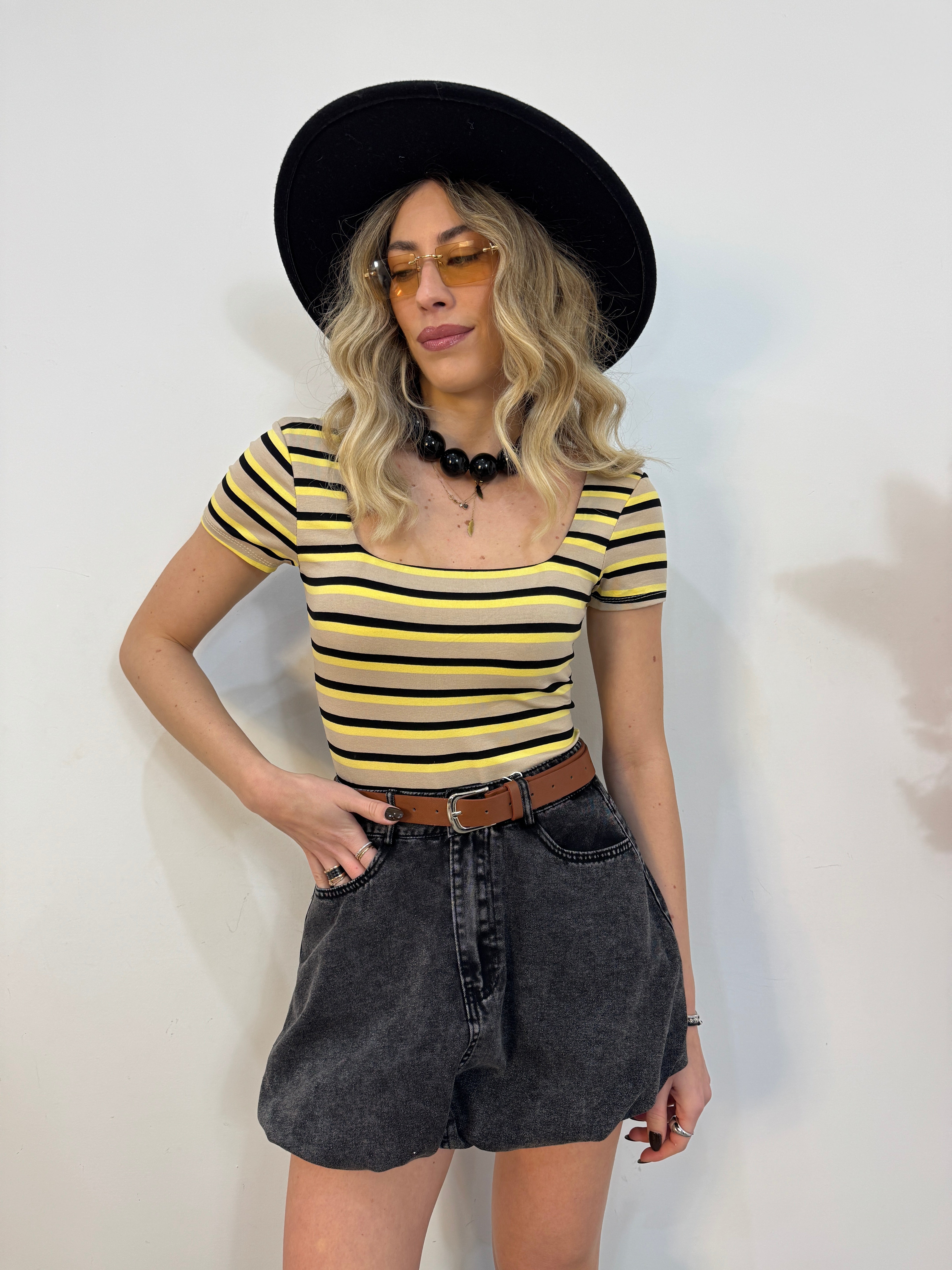 Gonna palloncino denim