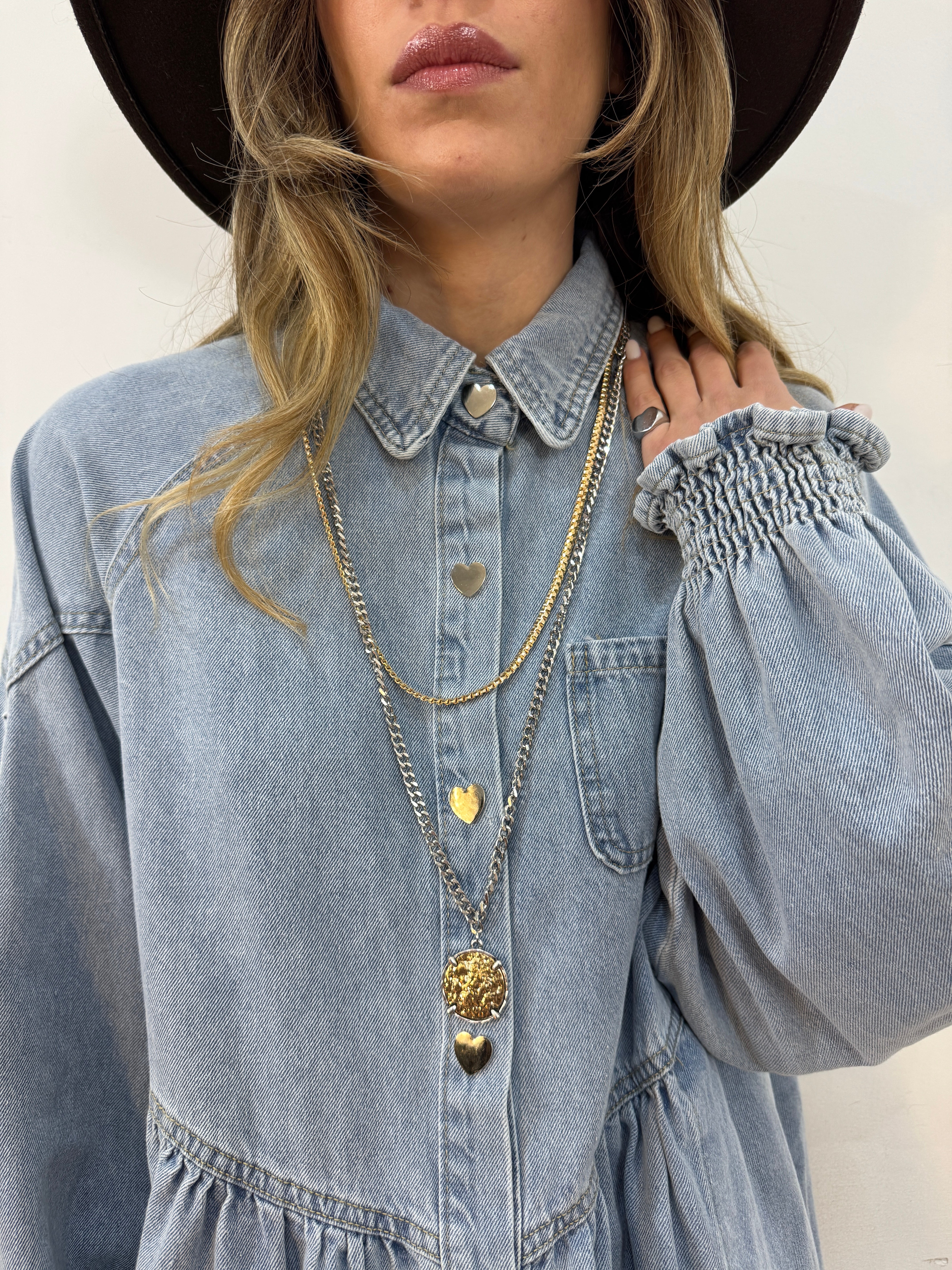 Abito denim heart