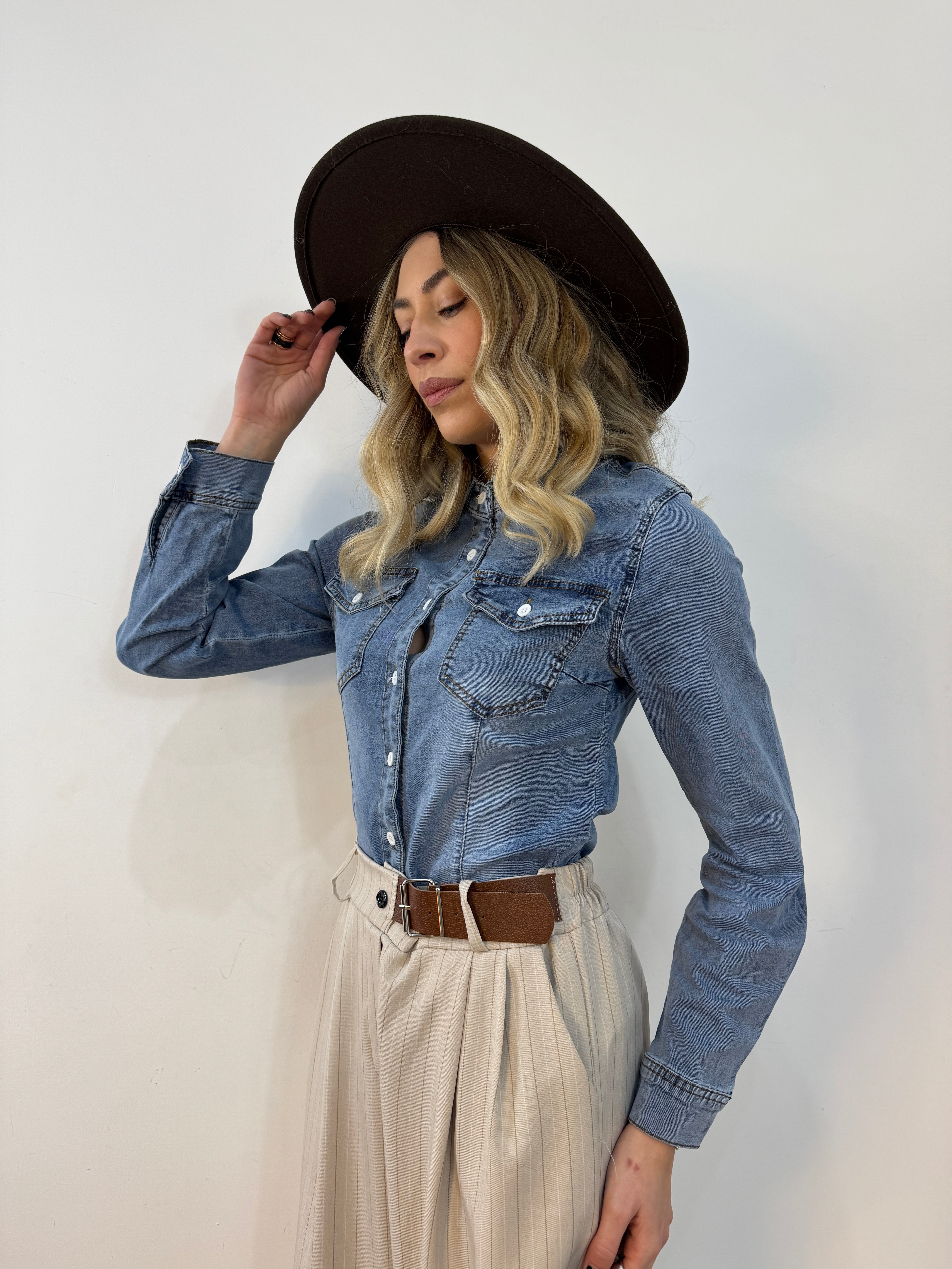 Camicia skinny denim