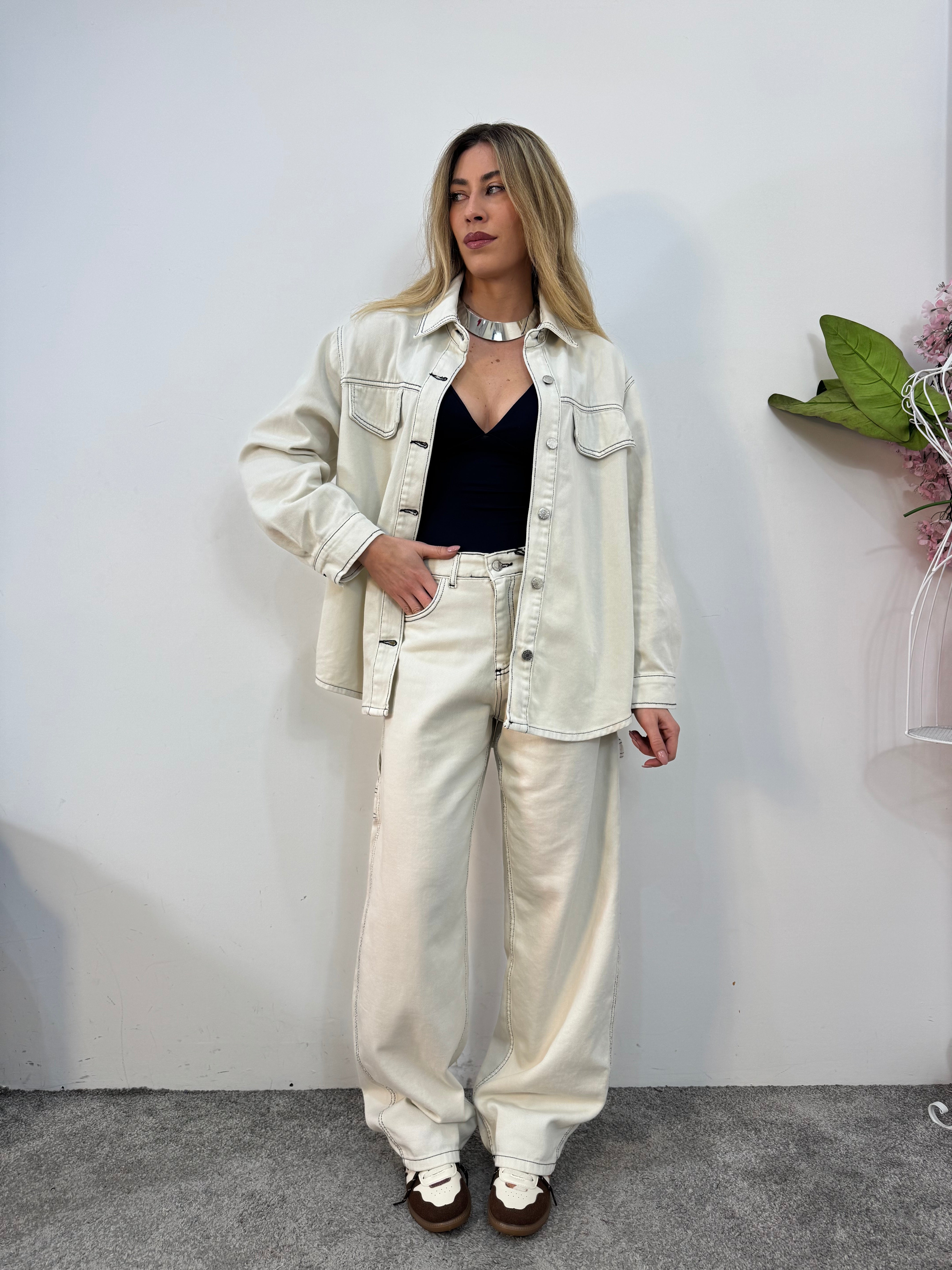 Giacca-Camicia yogurt