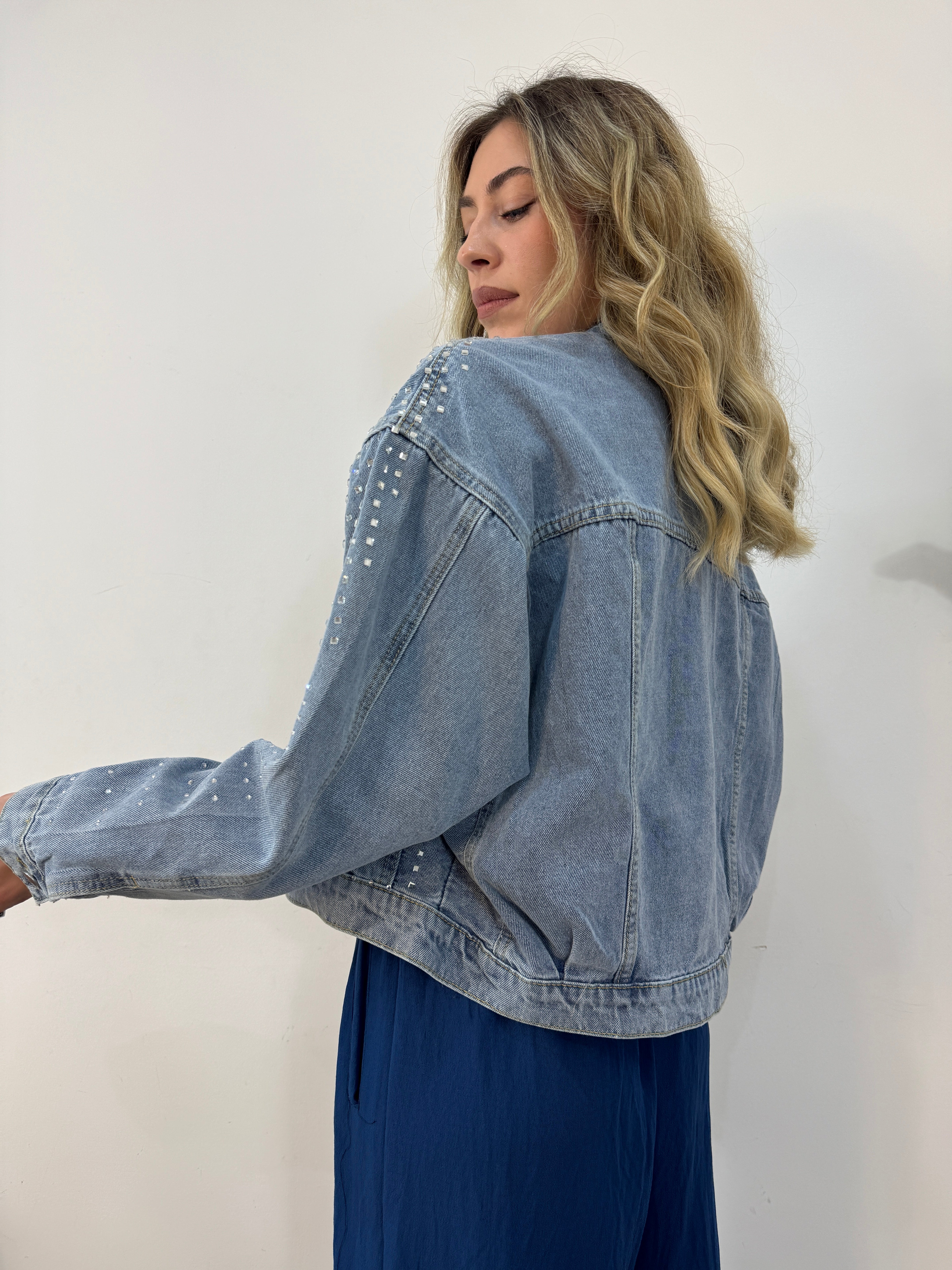 Giacca denim shine
