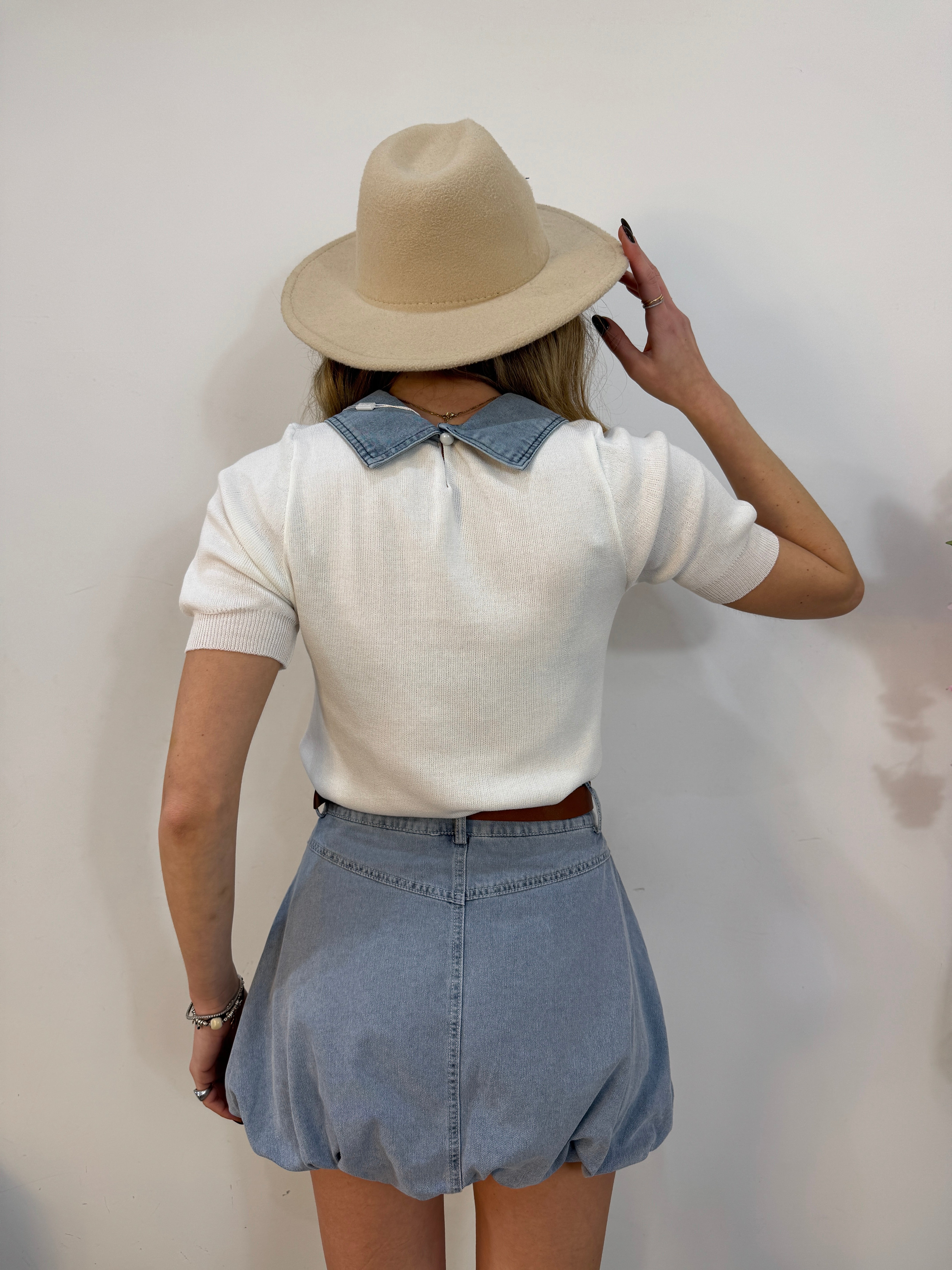 Gonna palloncino denim