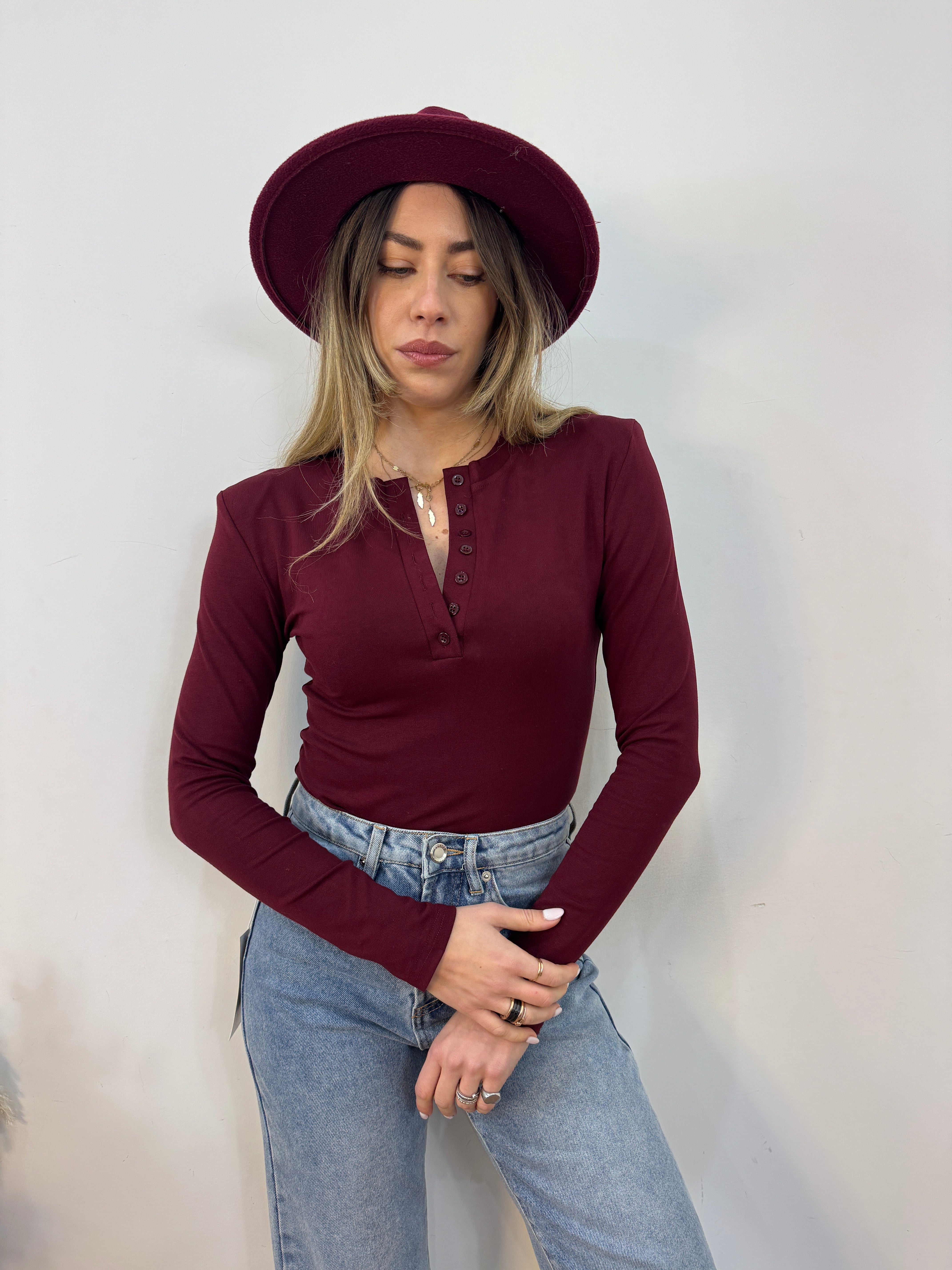 Maglia bottoncini smoky