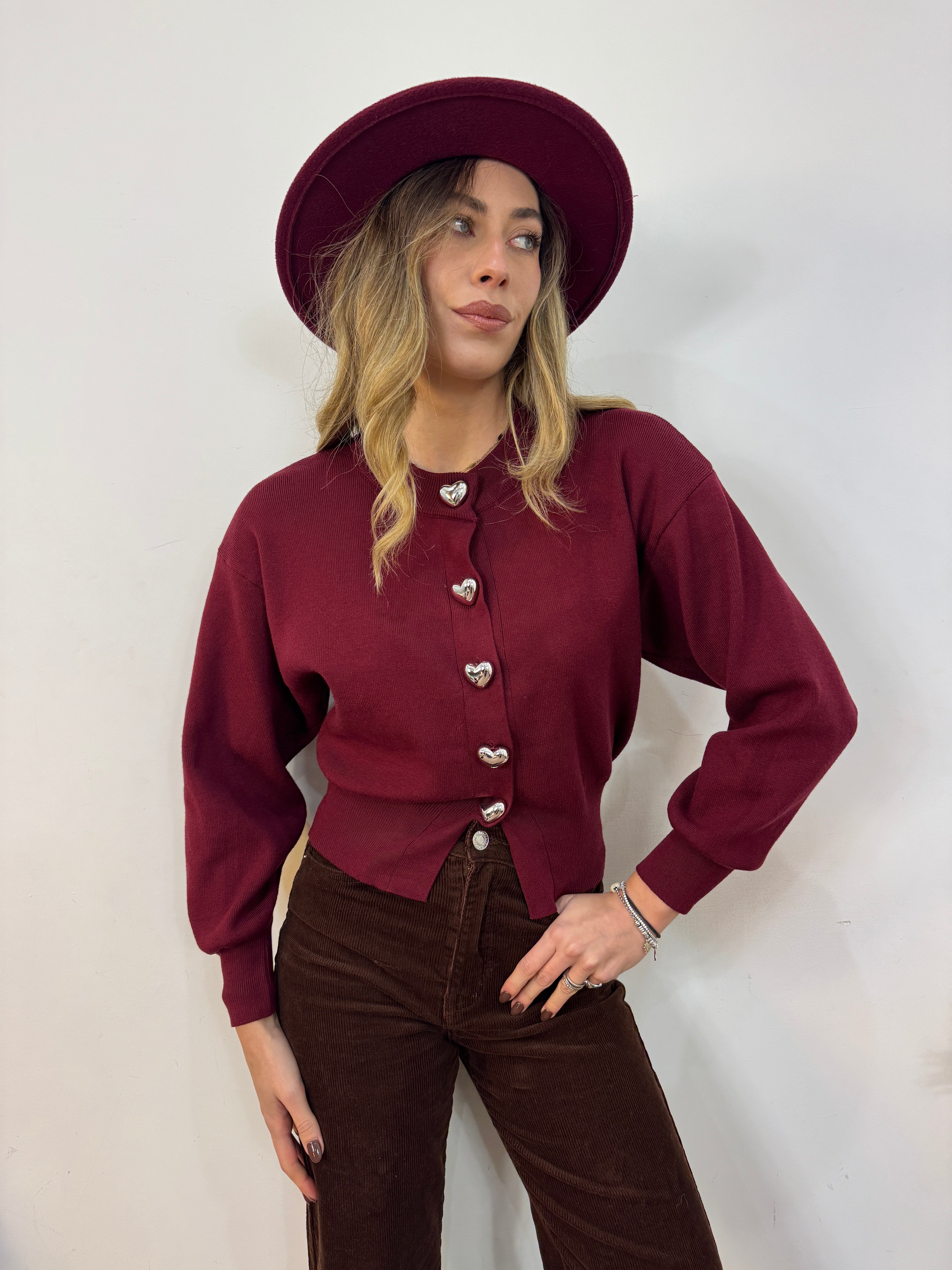 Cardigan cuoricino