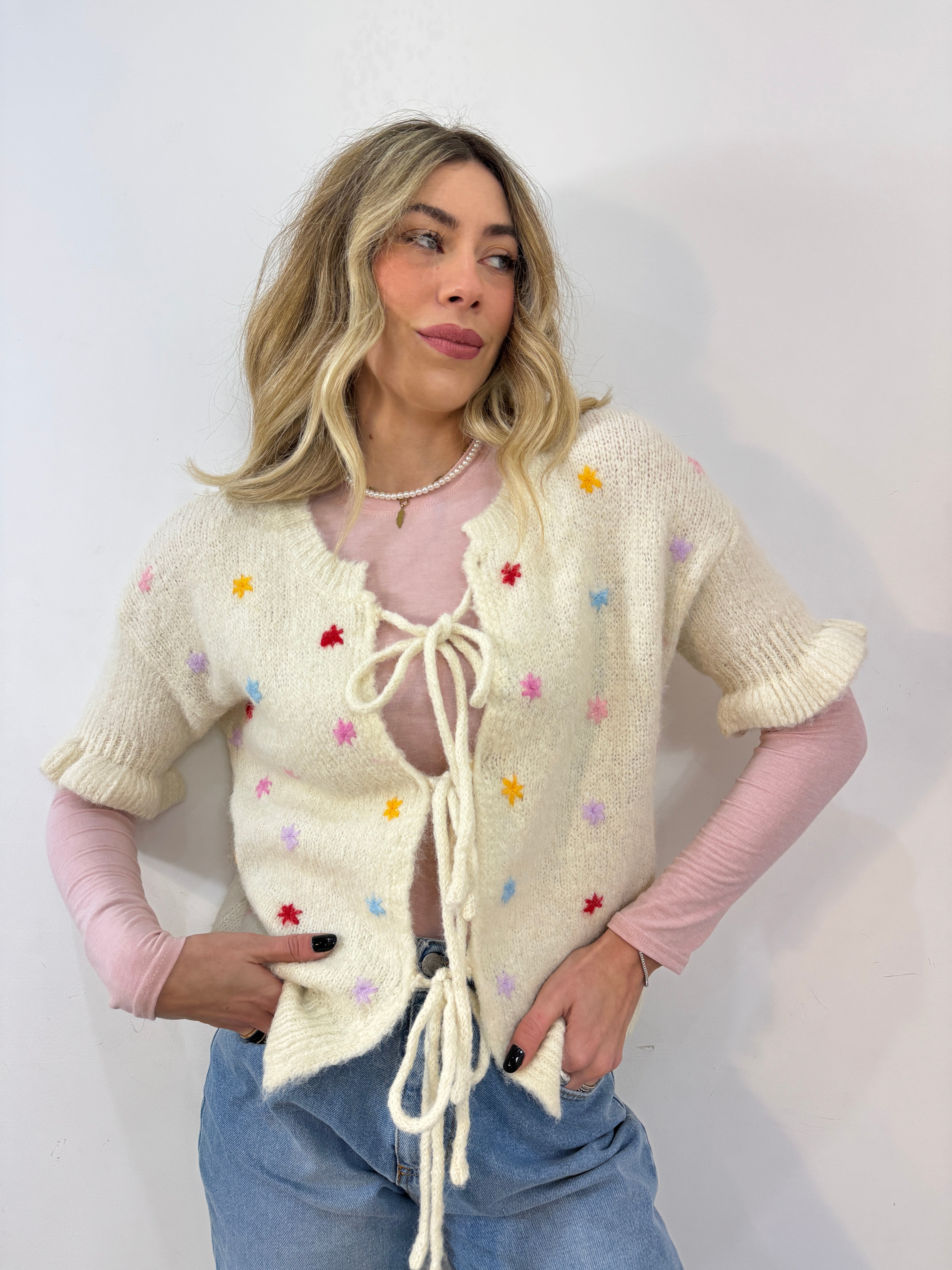 Maglia stelle di lana