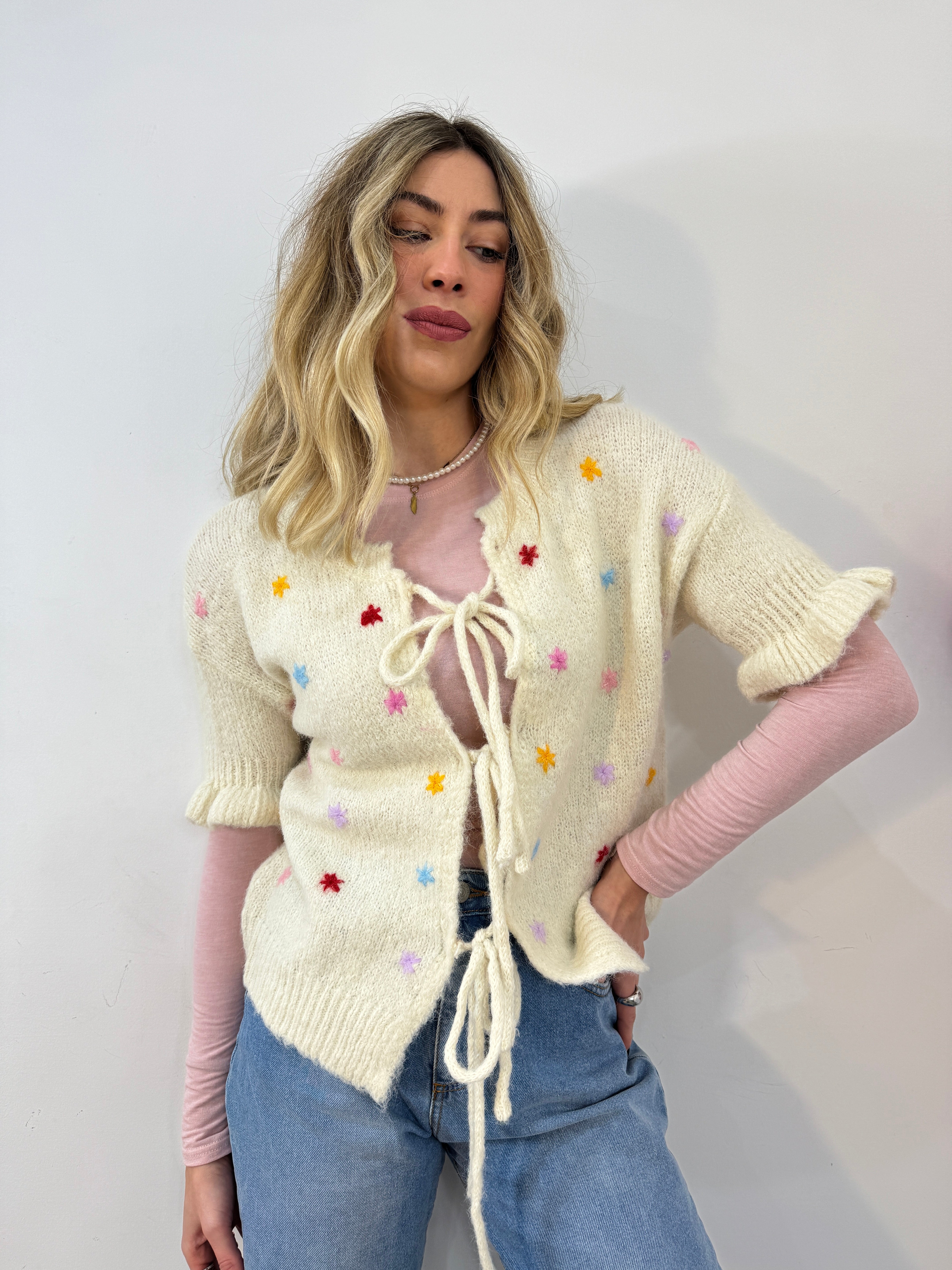 Maglia stelle di lana