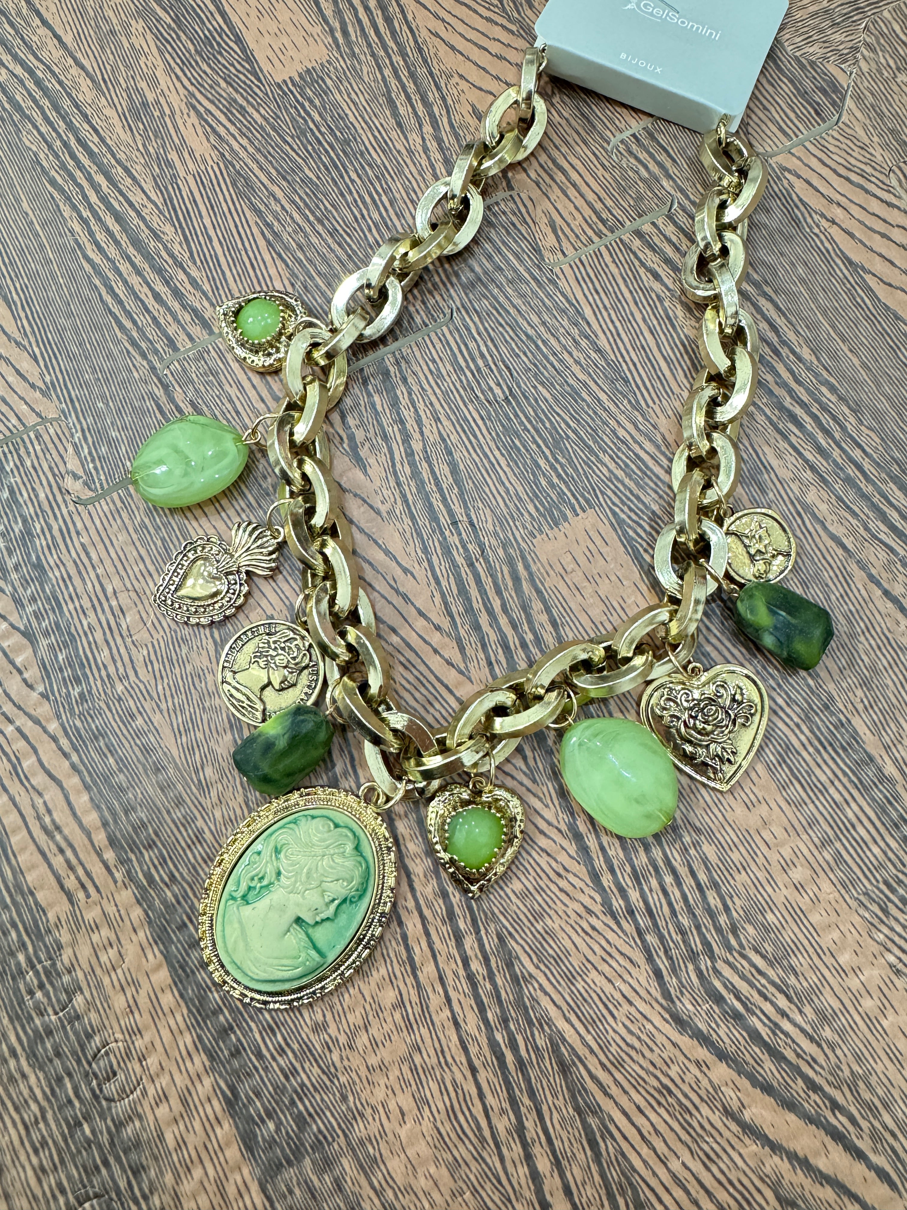 Collana Cammeo verde