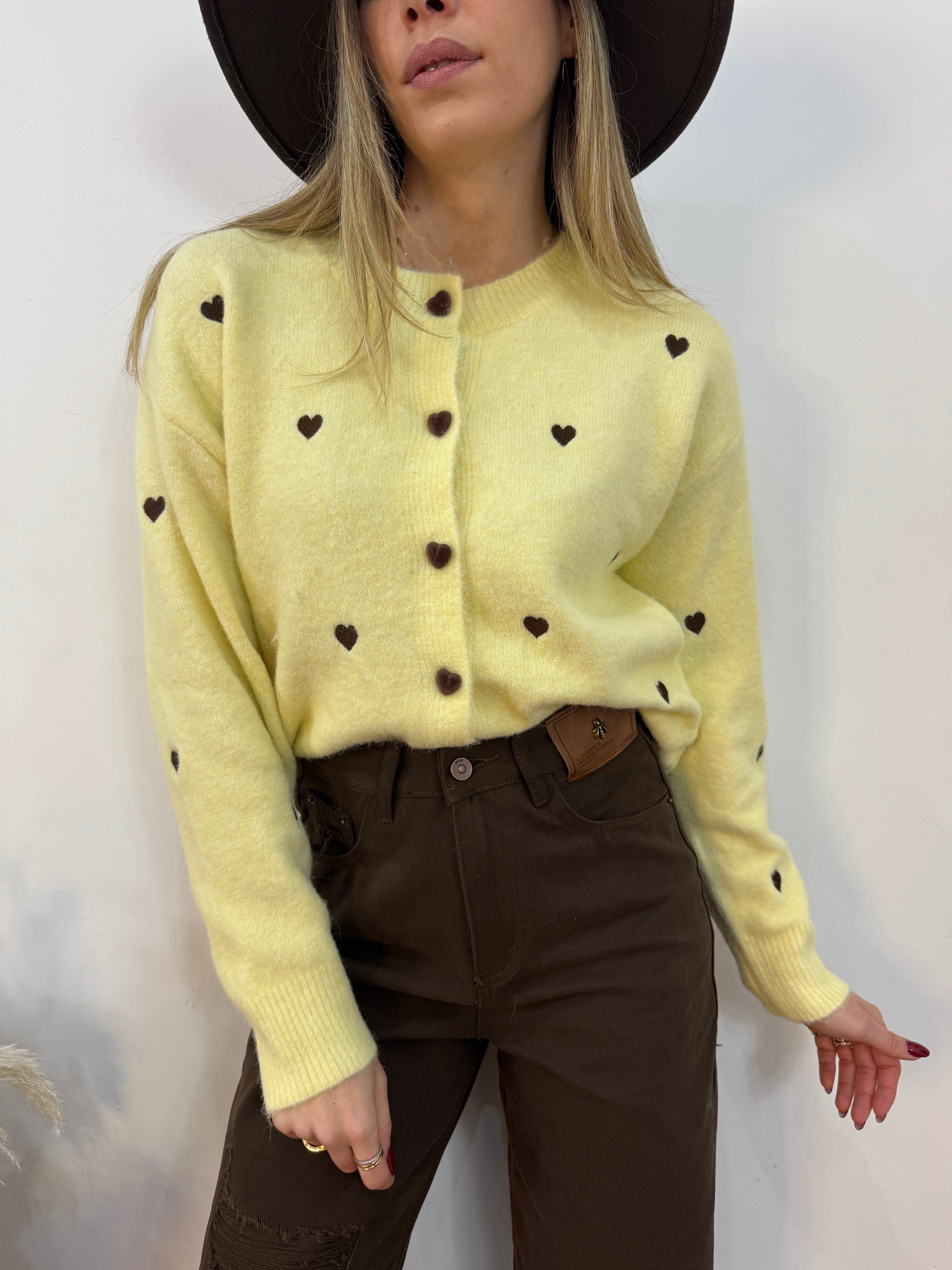 Cardigan pastello heart