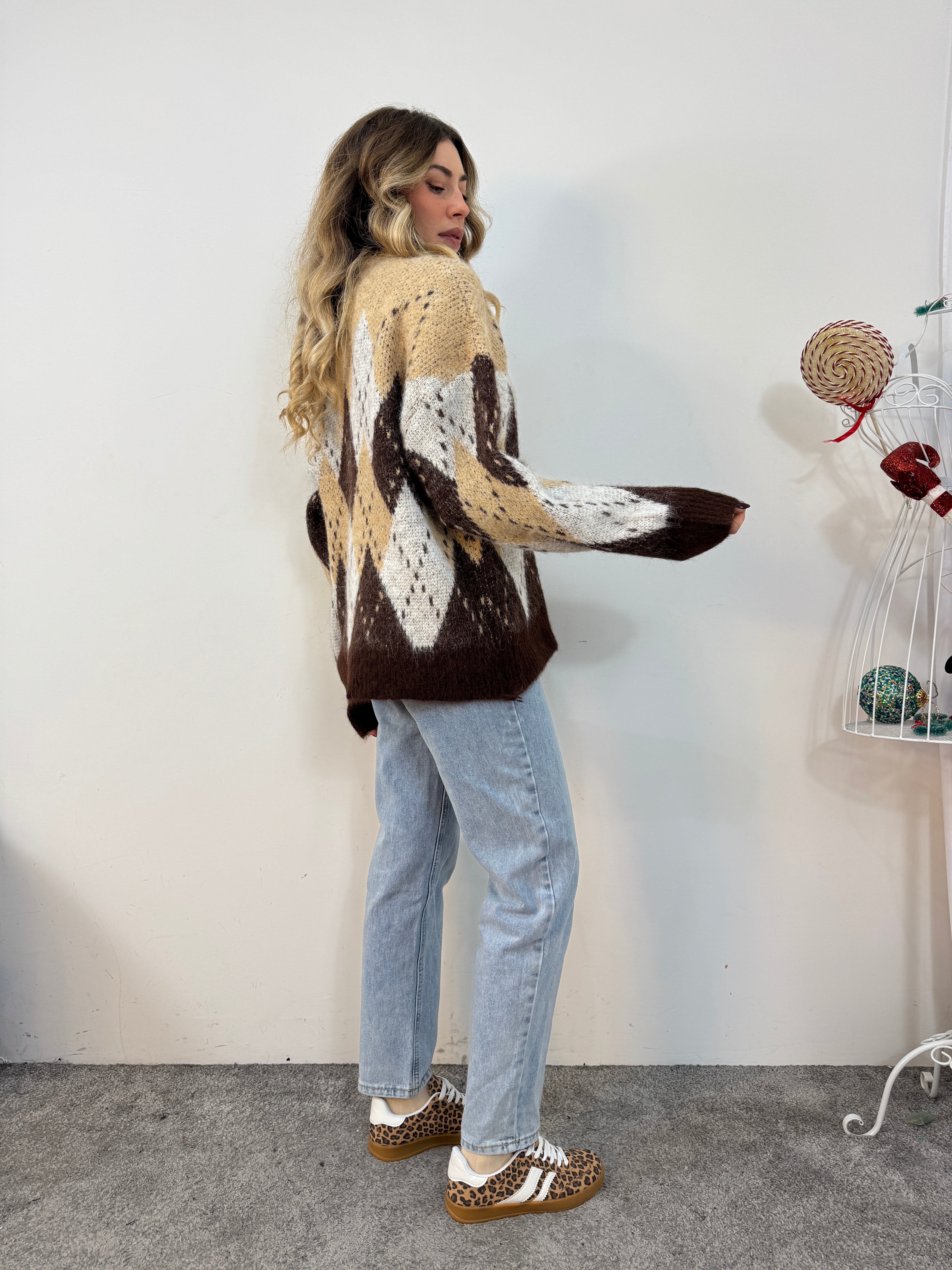 Maglia rombi Camel