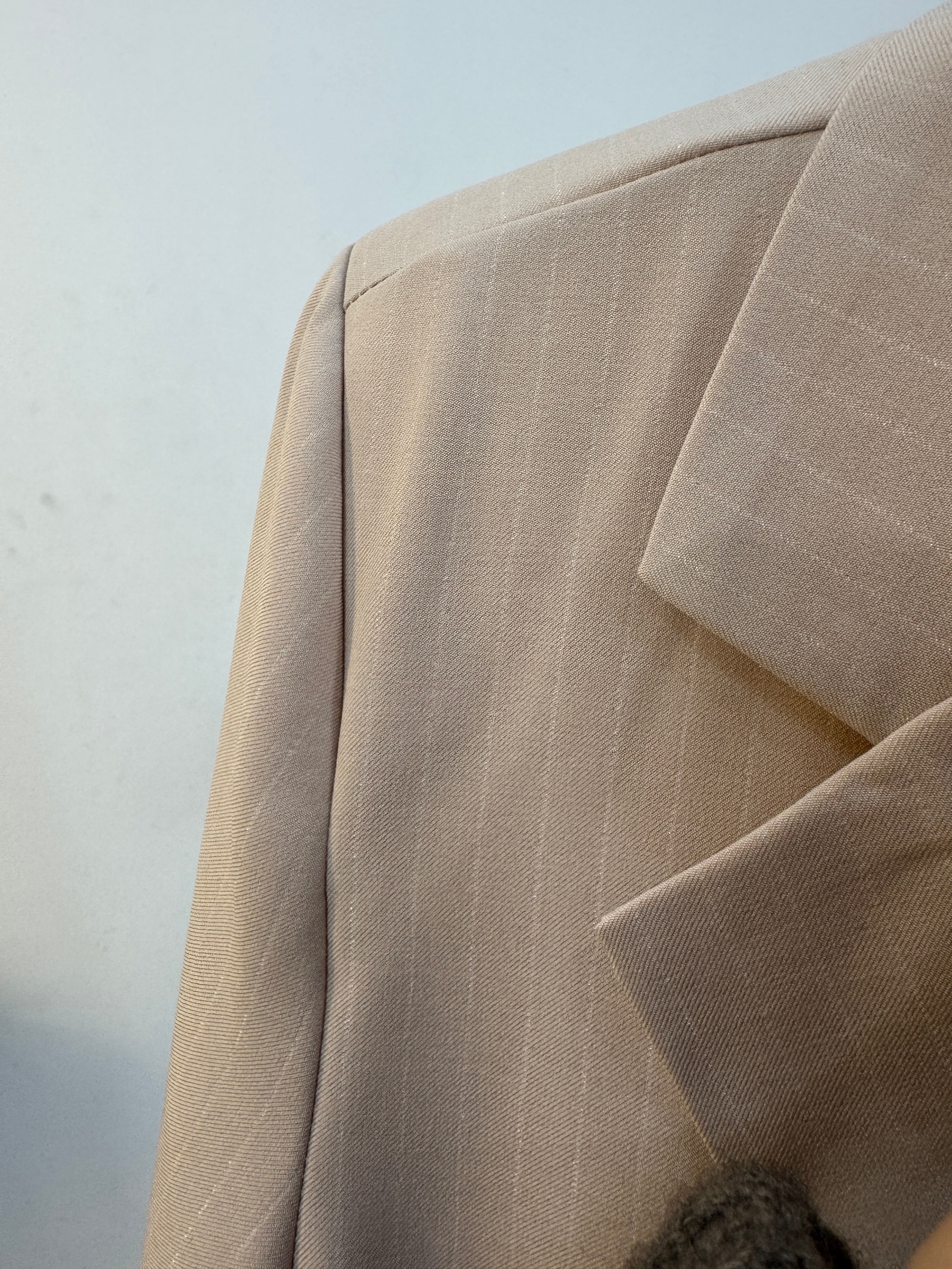 Giacca gessato lurex