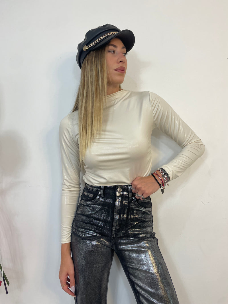 Jeans laminato nero