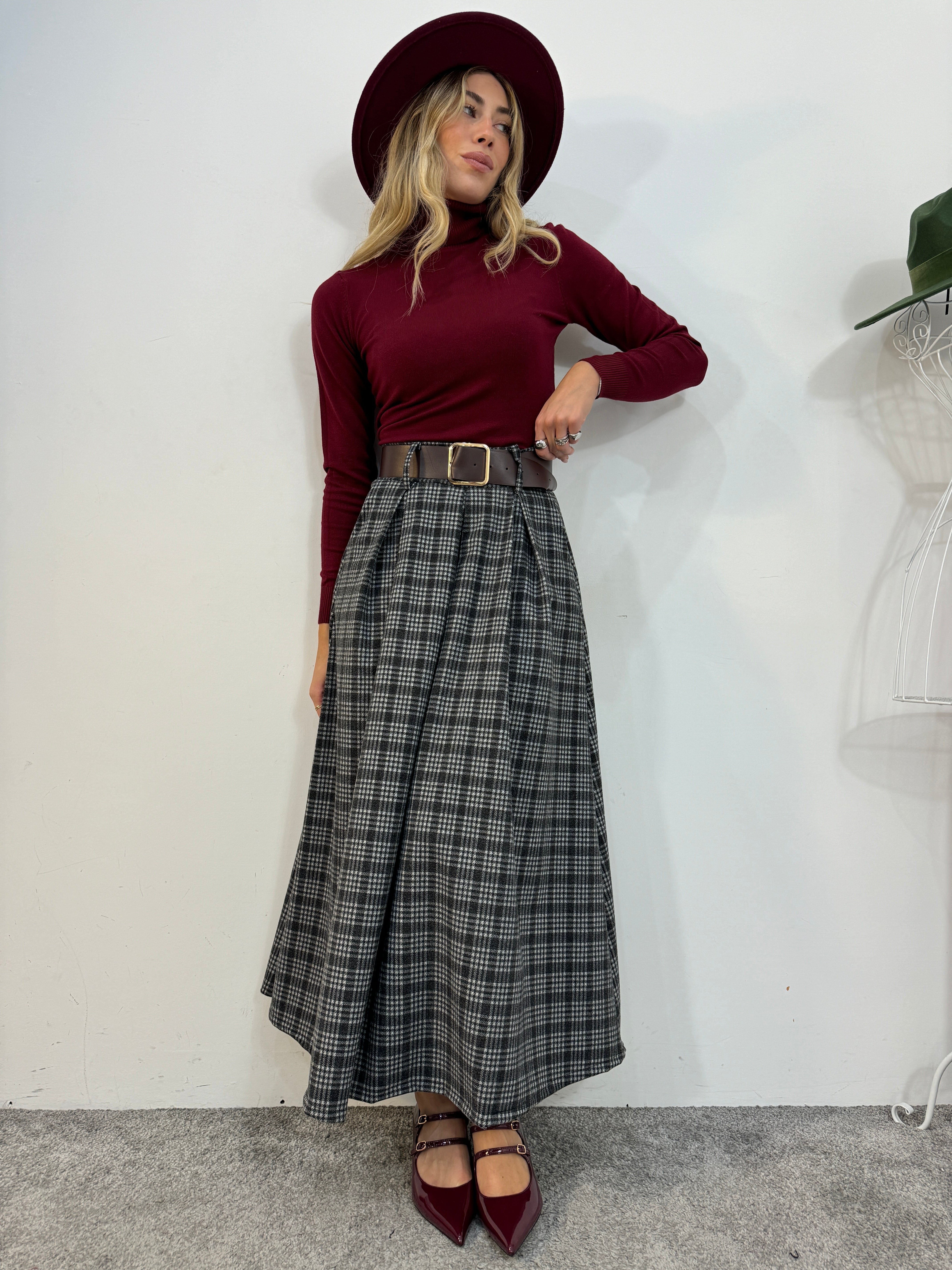 Maxi-gonna tartan