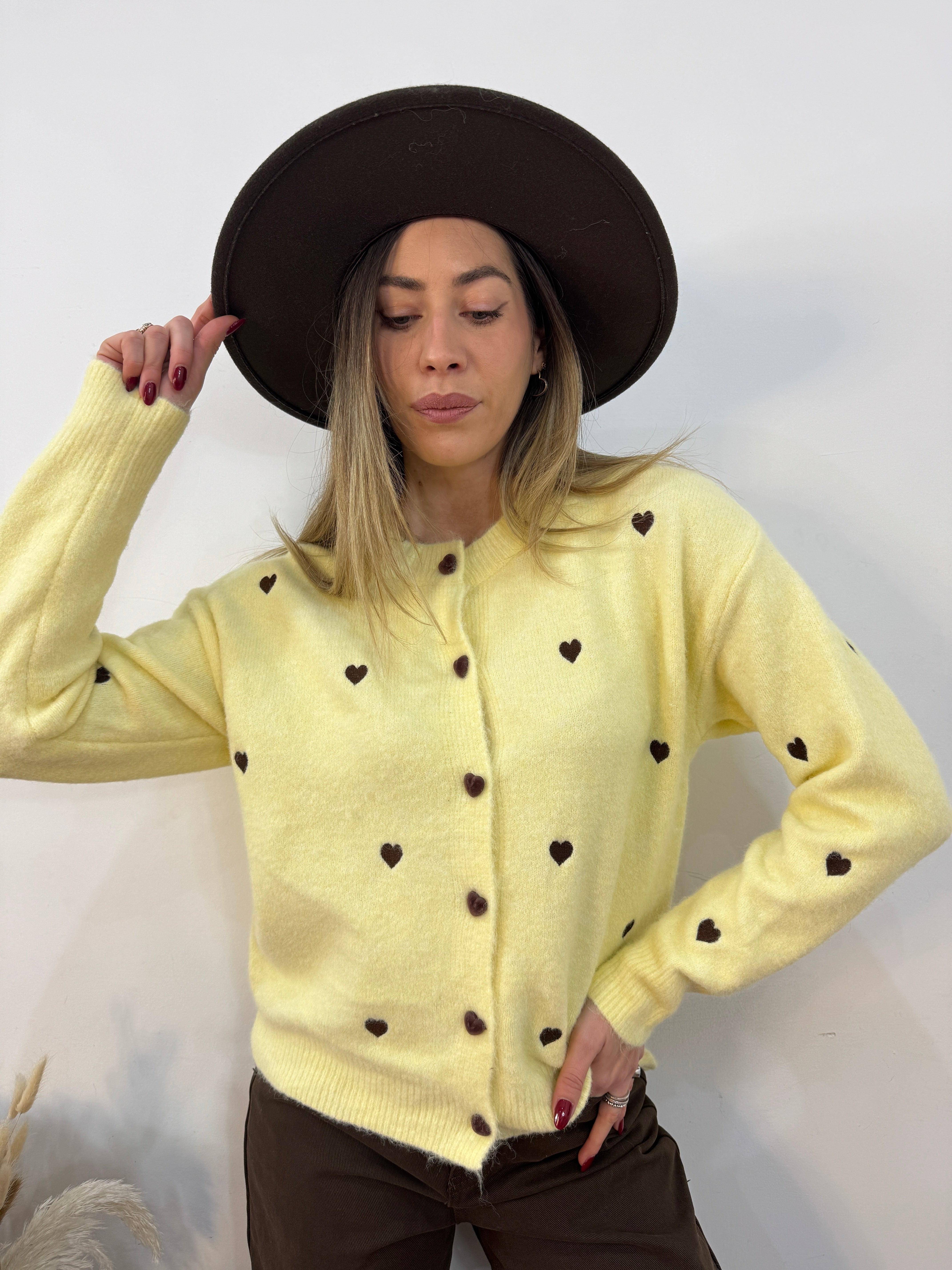 Cardigan pastello heart