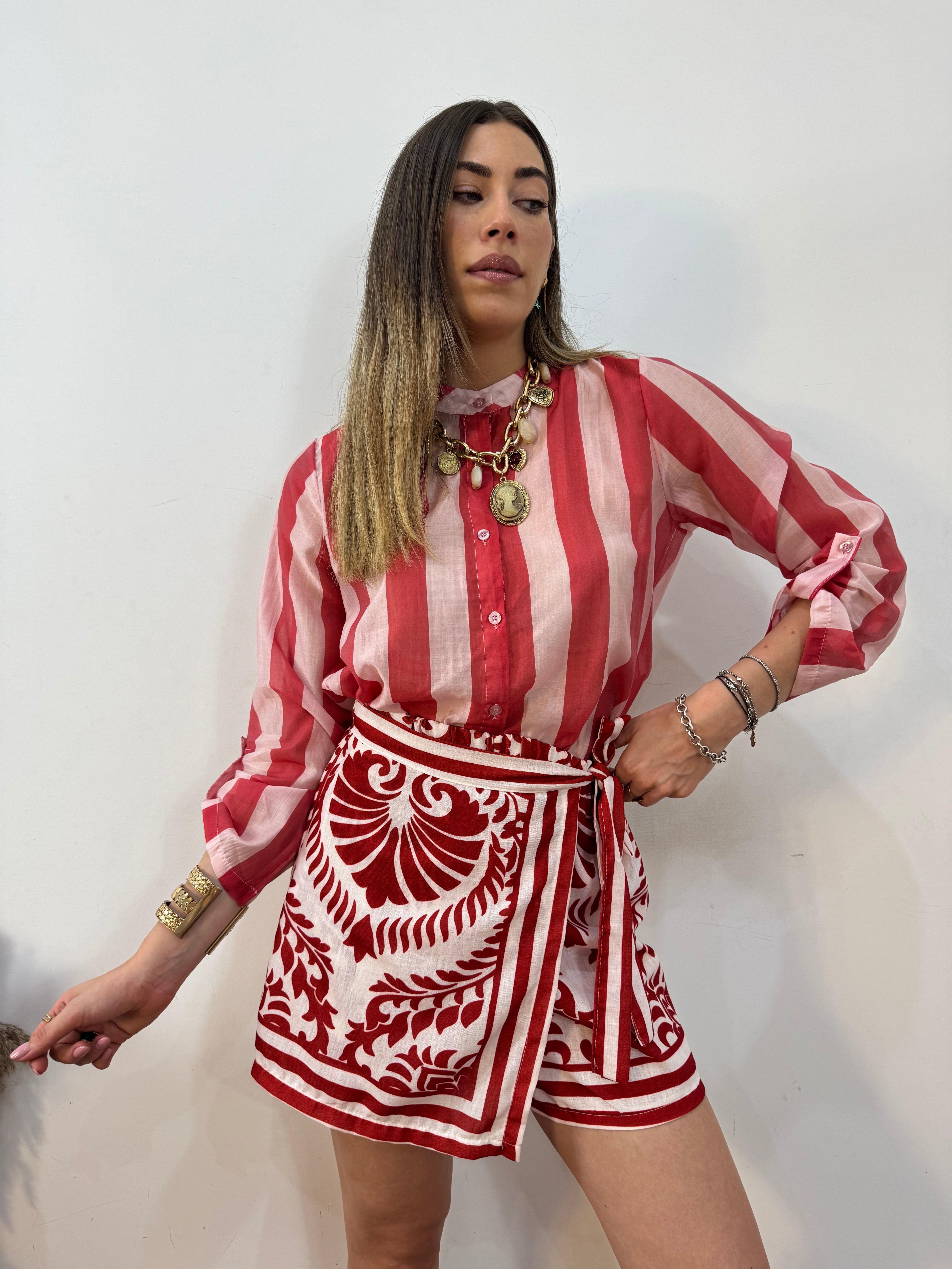 Panta-Gonna Capri rosso