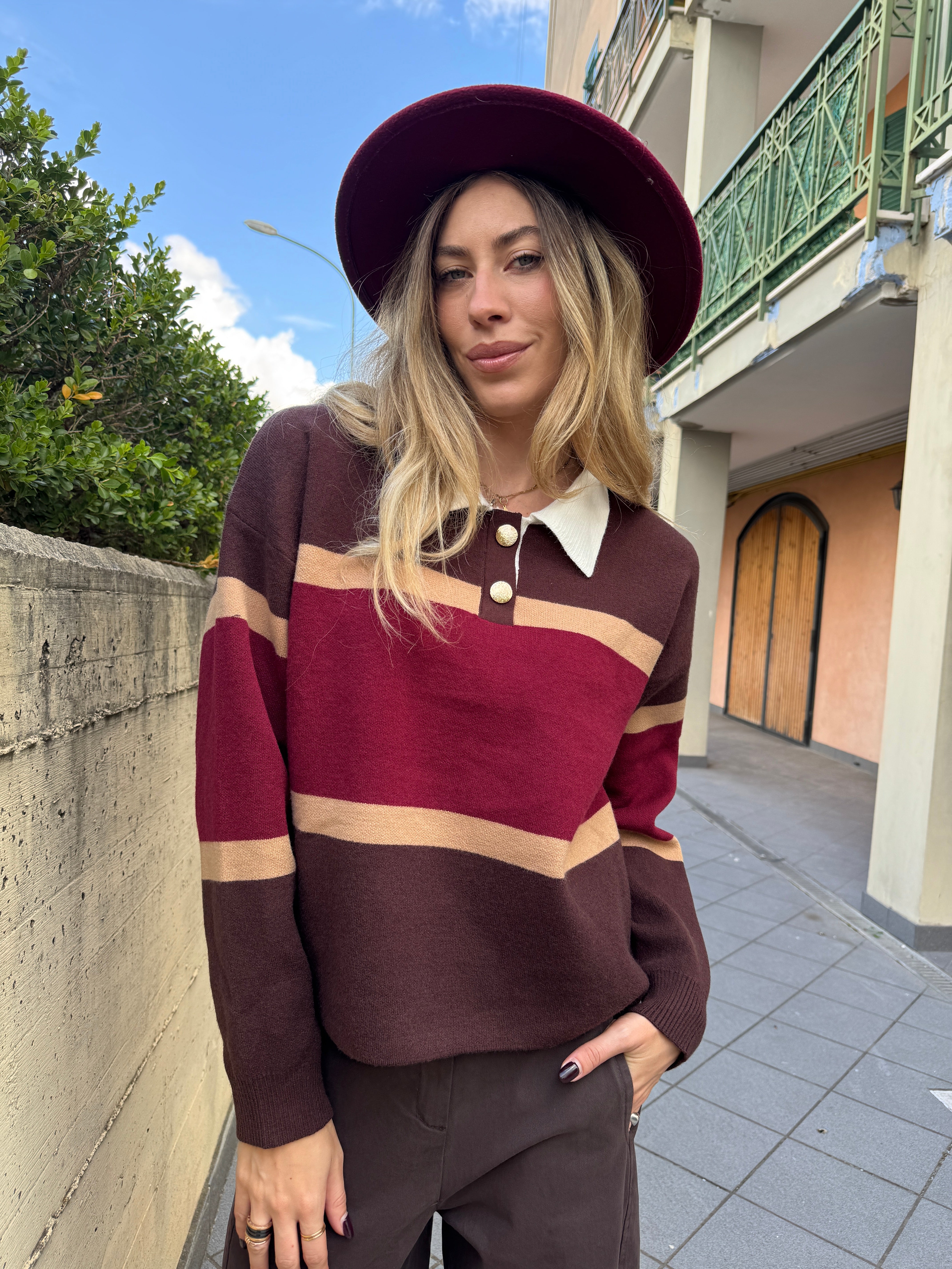 Maglia bordeaux Harvard